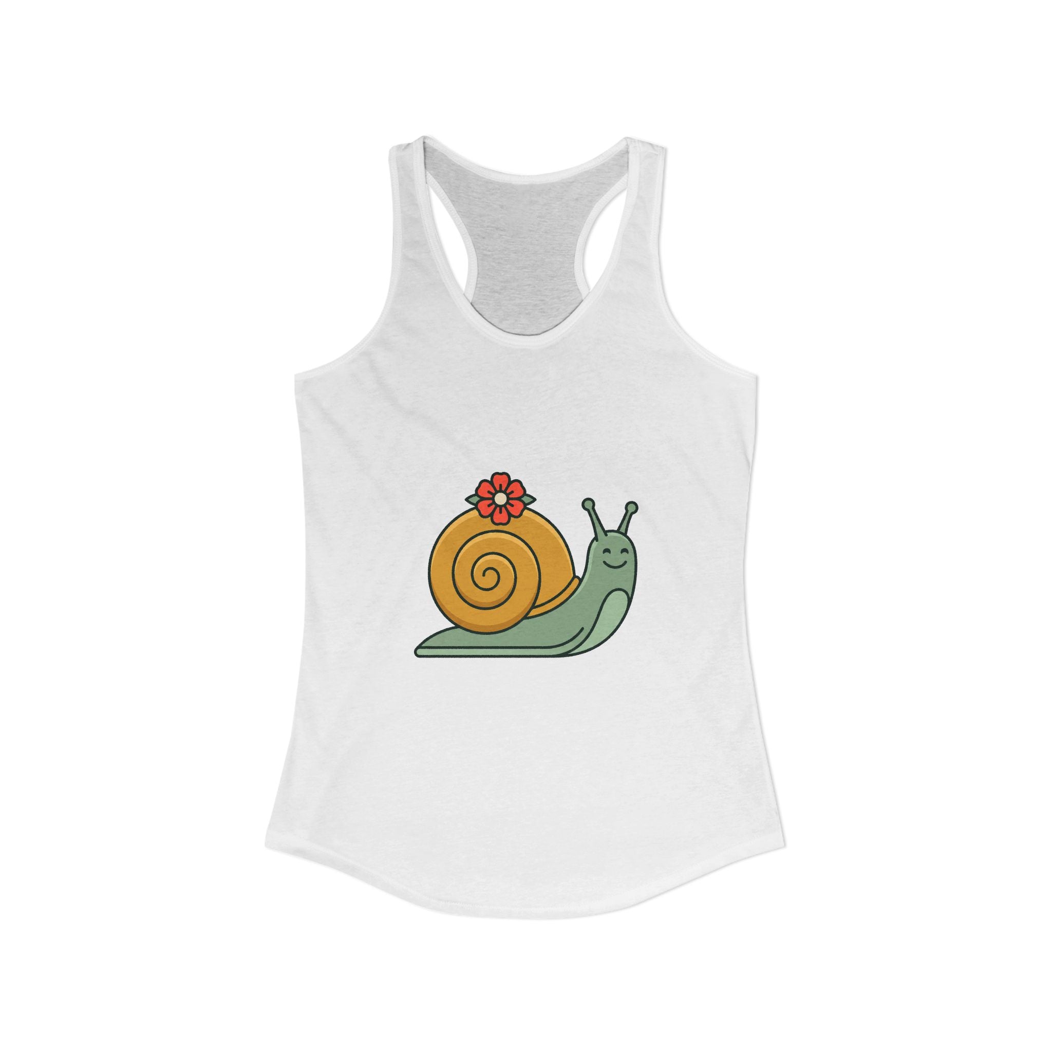 Snail with Flower Shell Tank Top
