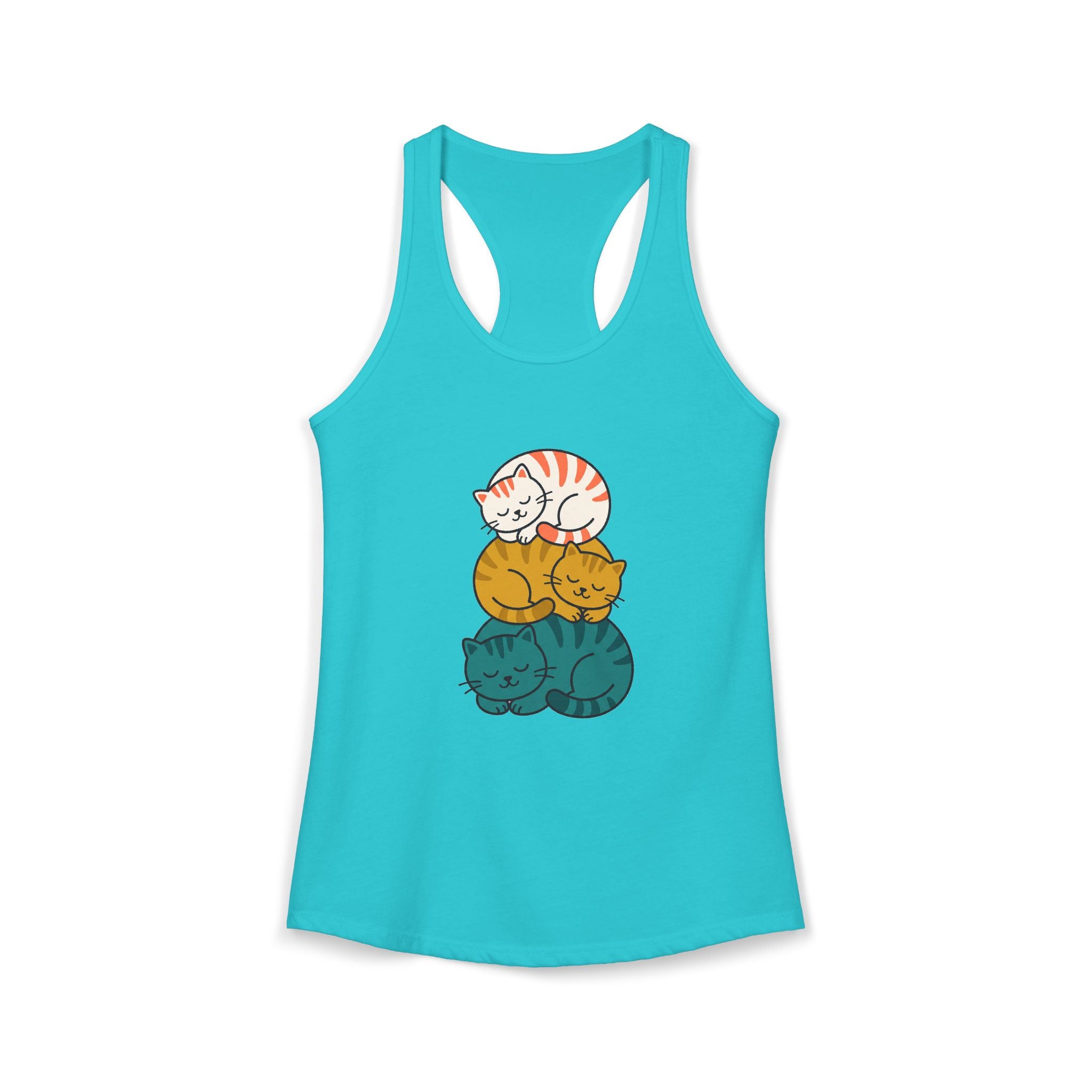 Sleepy Cat Stack Tank Top
