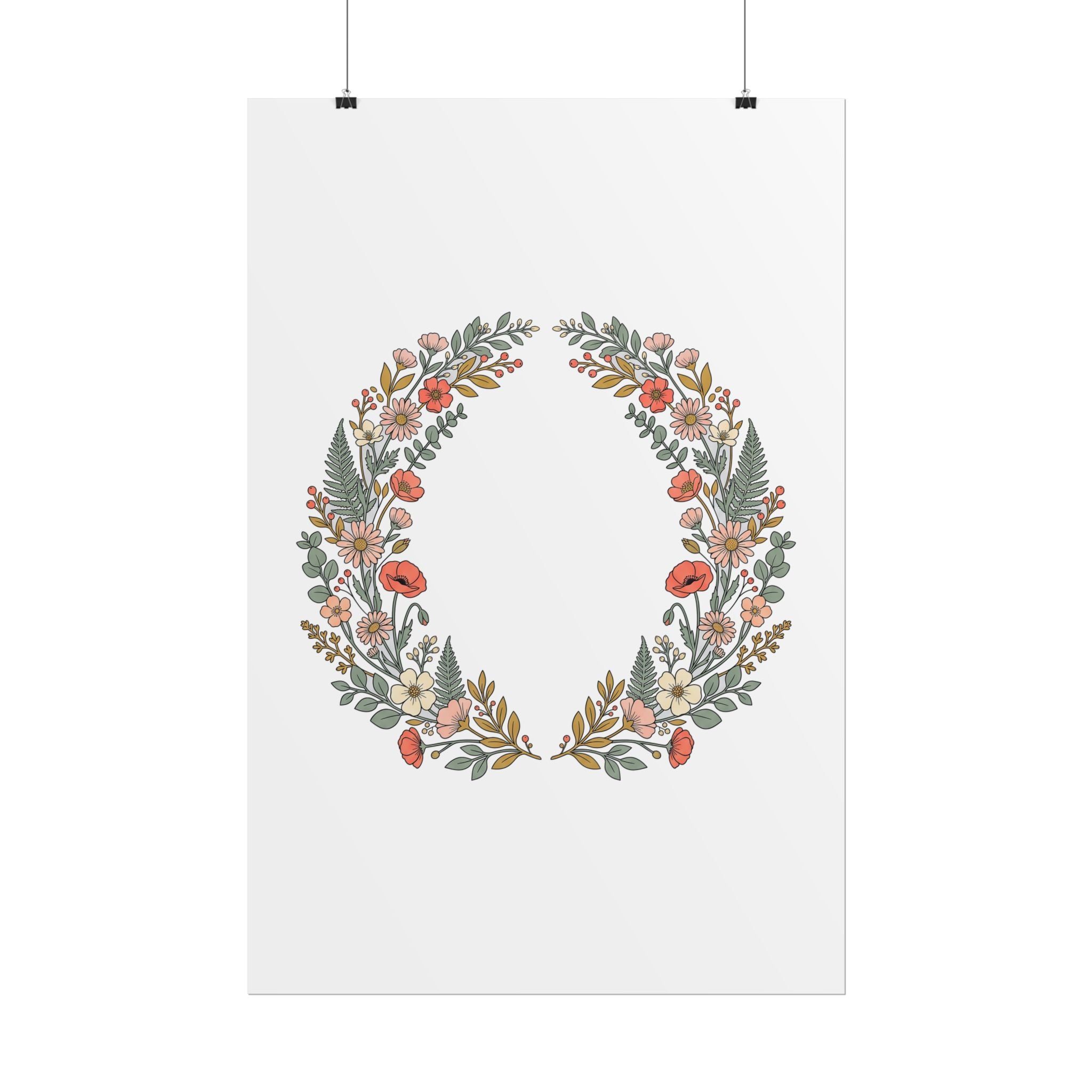 Pressed Flower Arch Poster