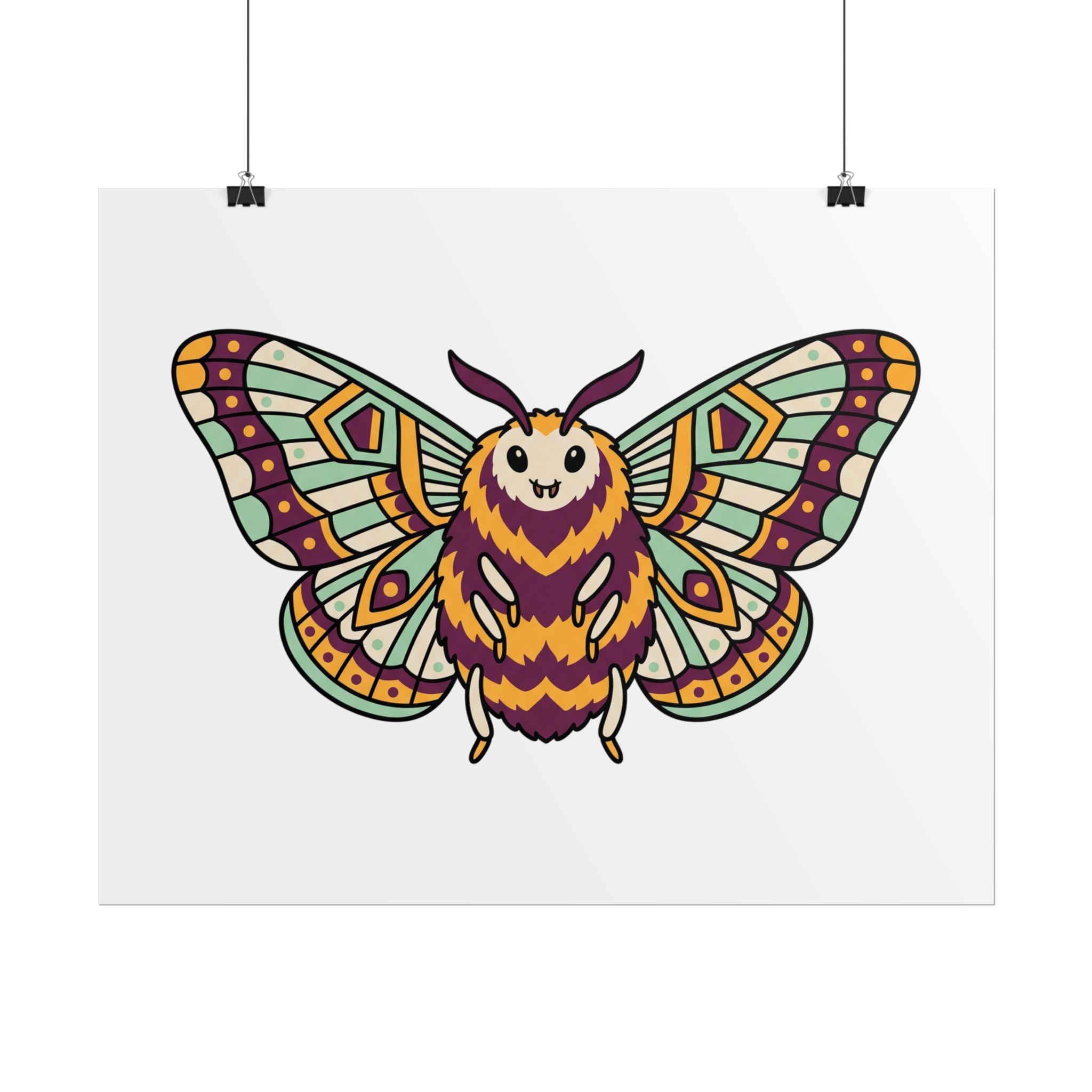 Fuzzy Moth Friend Poster