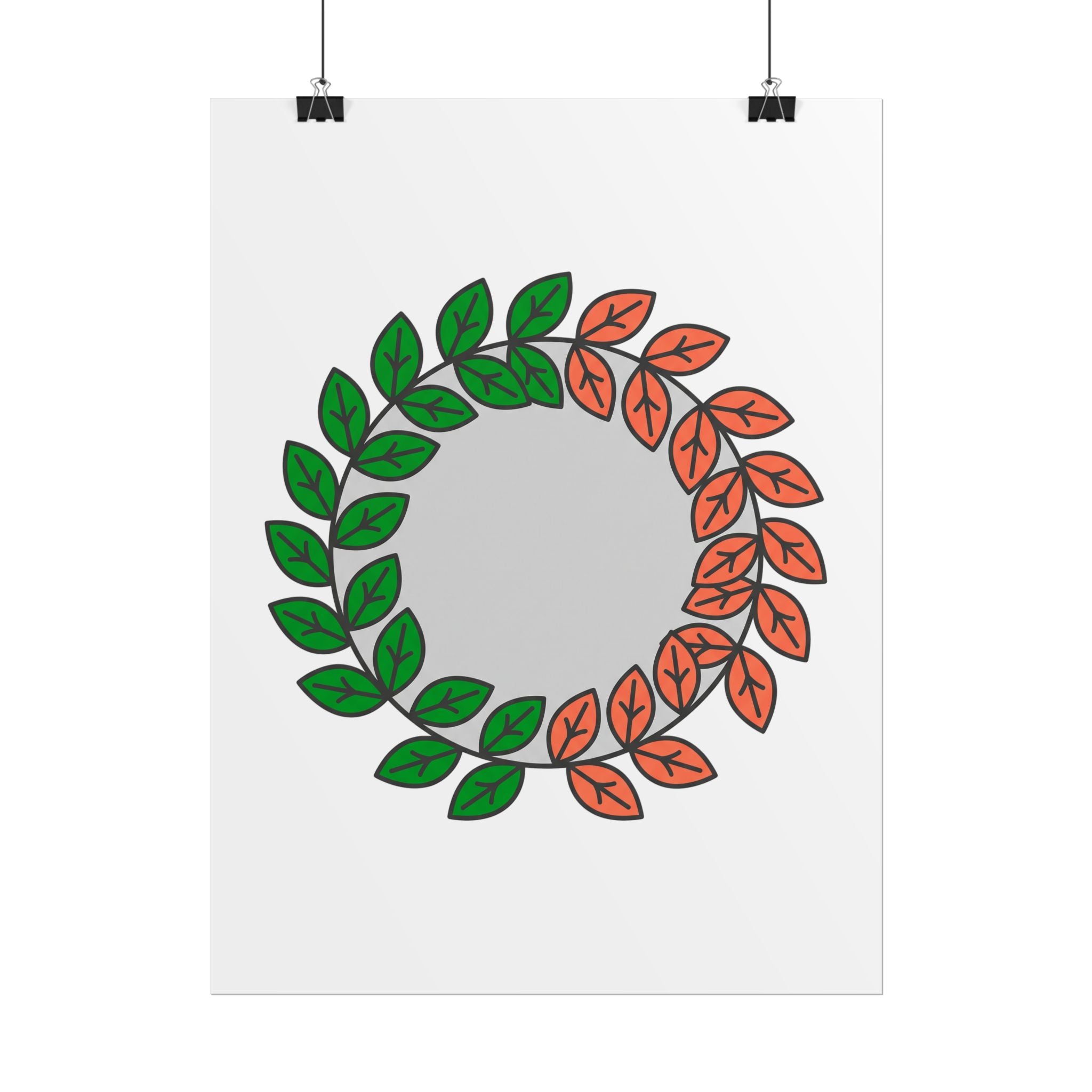 Leaf Wreath Poster