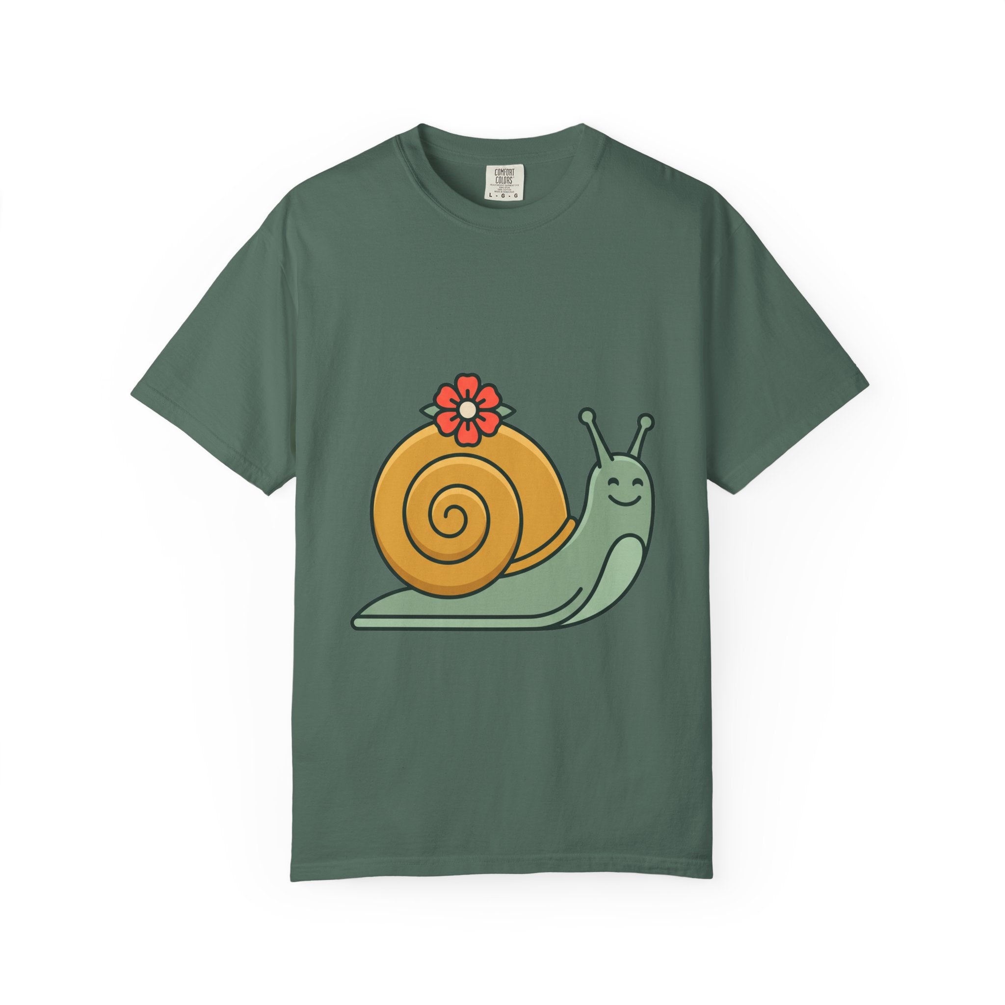 Snail with Flower Shell Tee