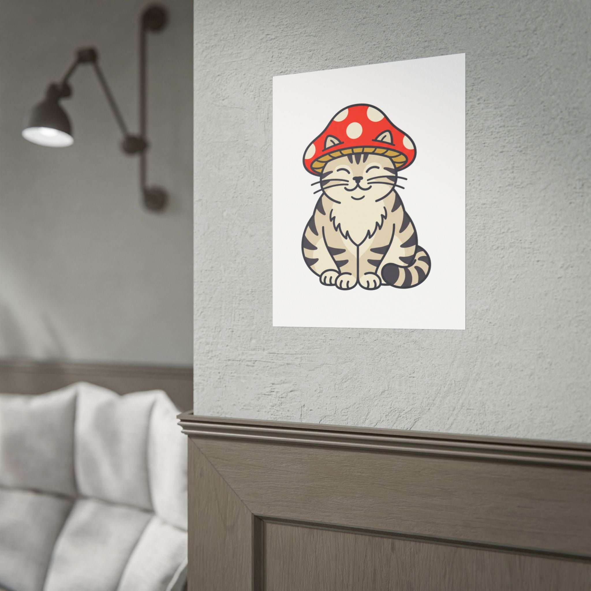Mushroom Cat Poster