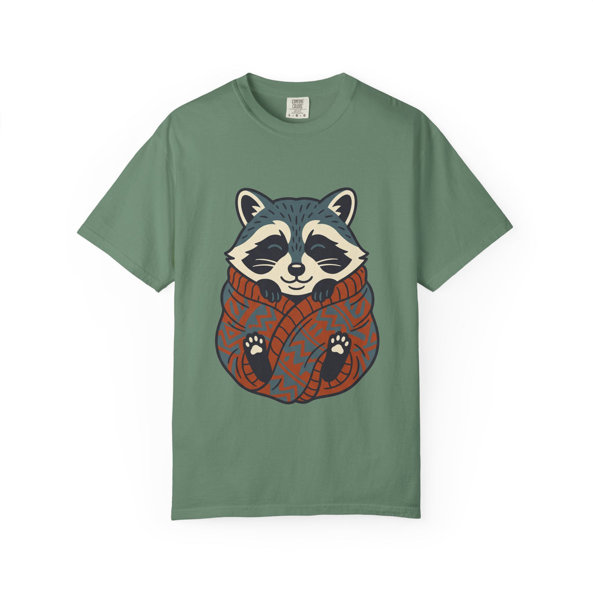 Cozy Raccoon Tee, Cute Woodland Cottagecore Animal Shirt