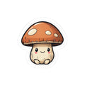 Cute Kawaii Mushroom Sticker — Adorable Kiss-Cut Vinyl Decal for Laptops, Water Bottles & Journals