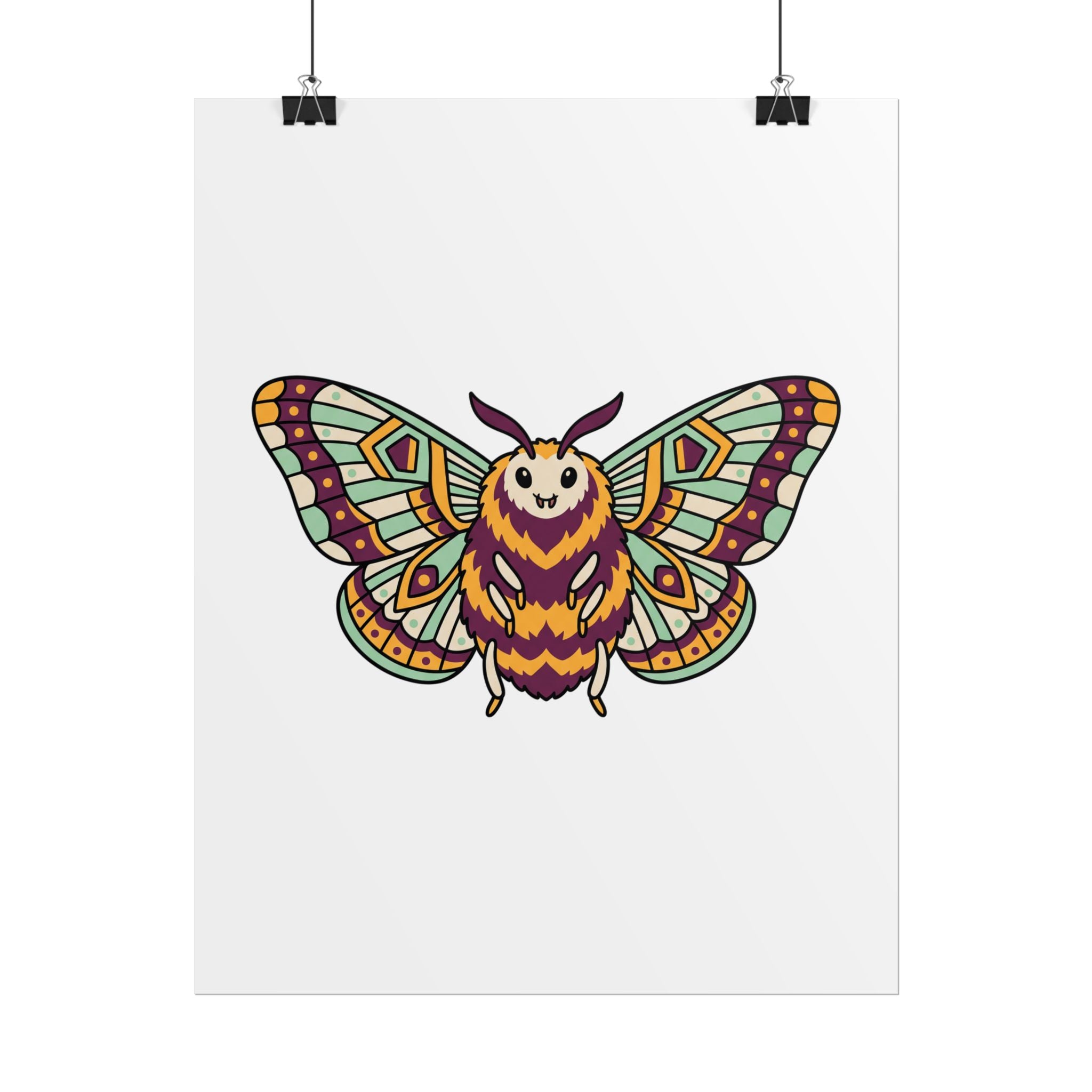 Fuzzy Moth Friend Poster