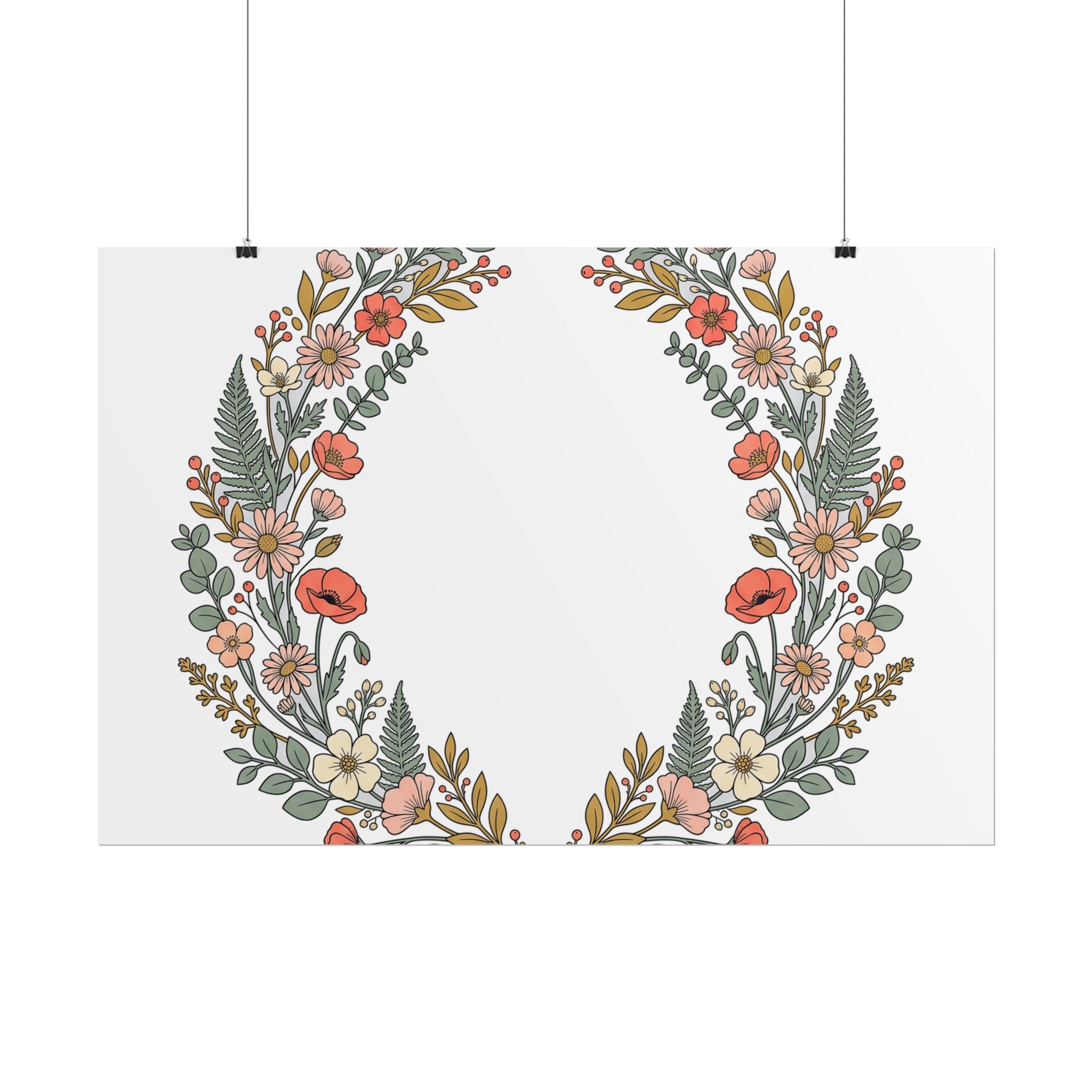 Pressed Flower Arch Poster