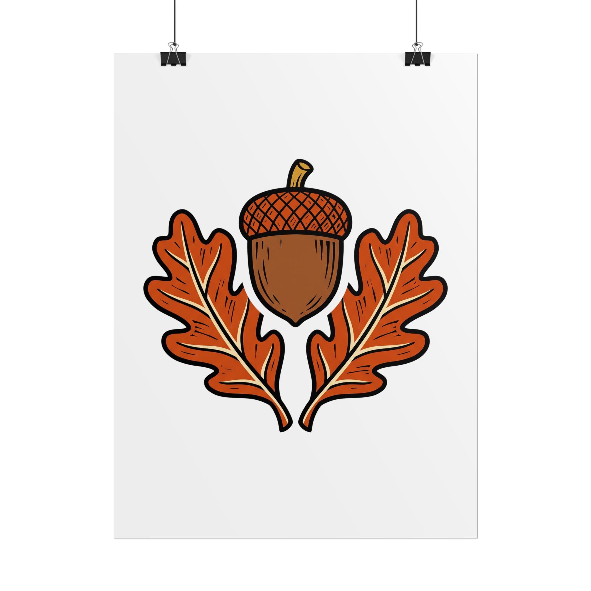 Acorn and Oak Leaf Poster