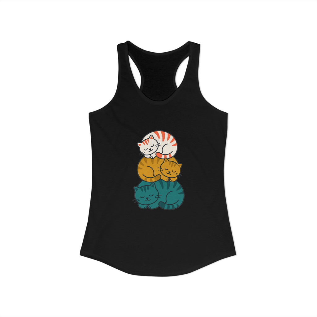 Sleepy Cat Stack Tank Top