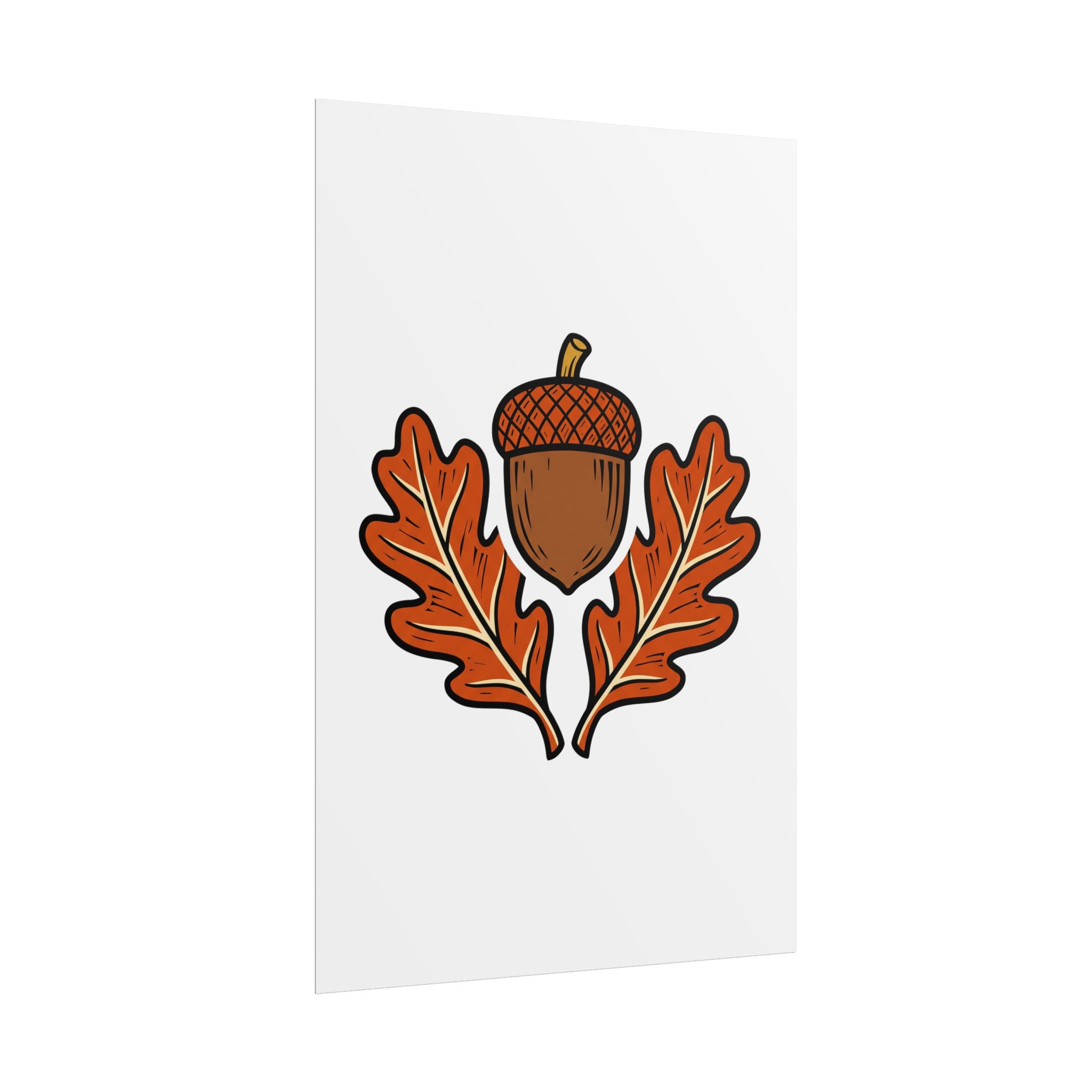 Acorn and Oak Leaf Poster