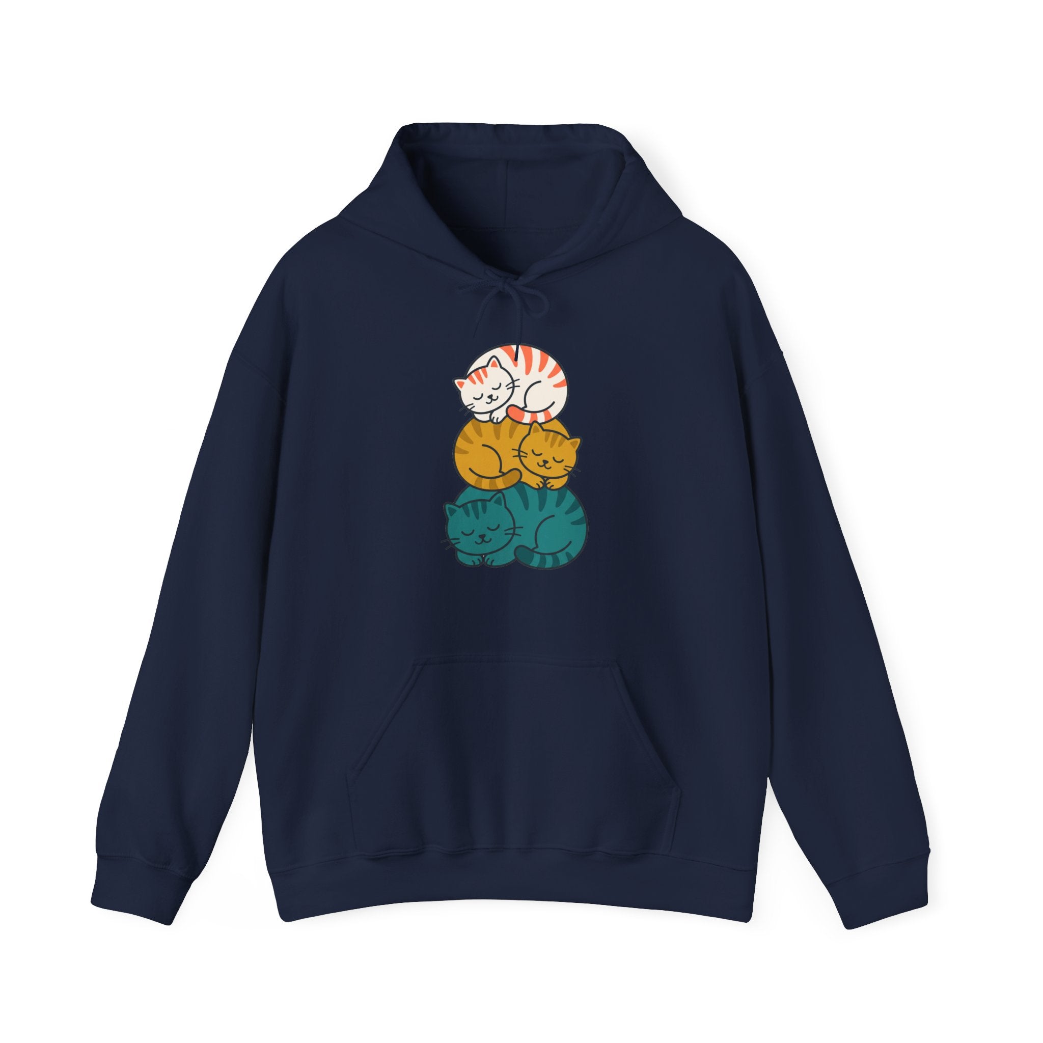 Sleepy Cat Stack Hoodie