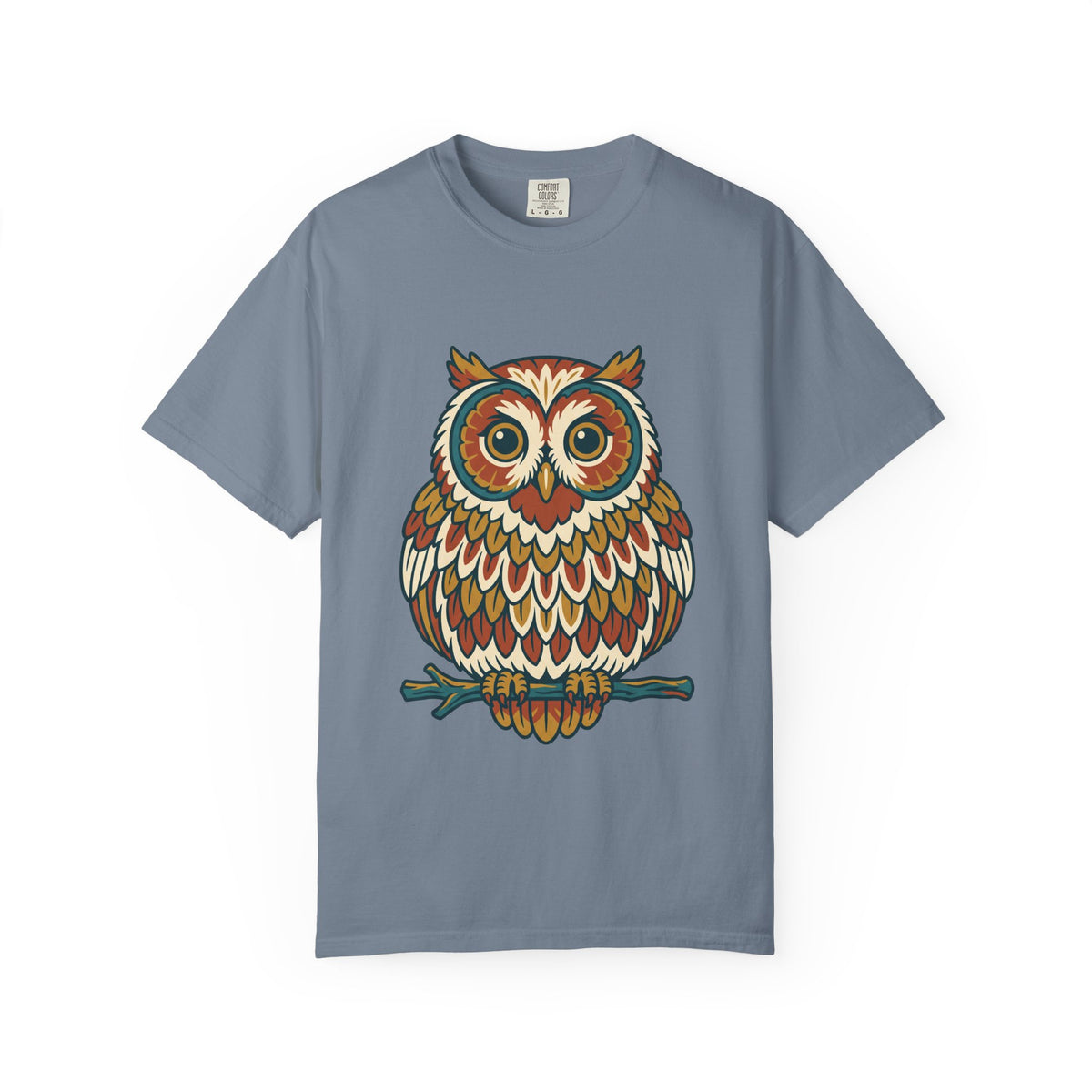 Round Owl Tee, Cute Whimsical Woodland Bird Forest Shirt