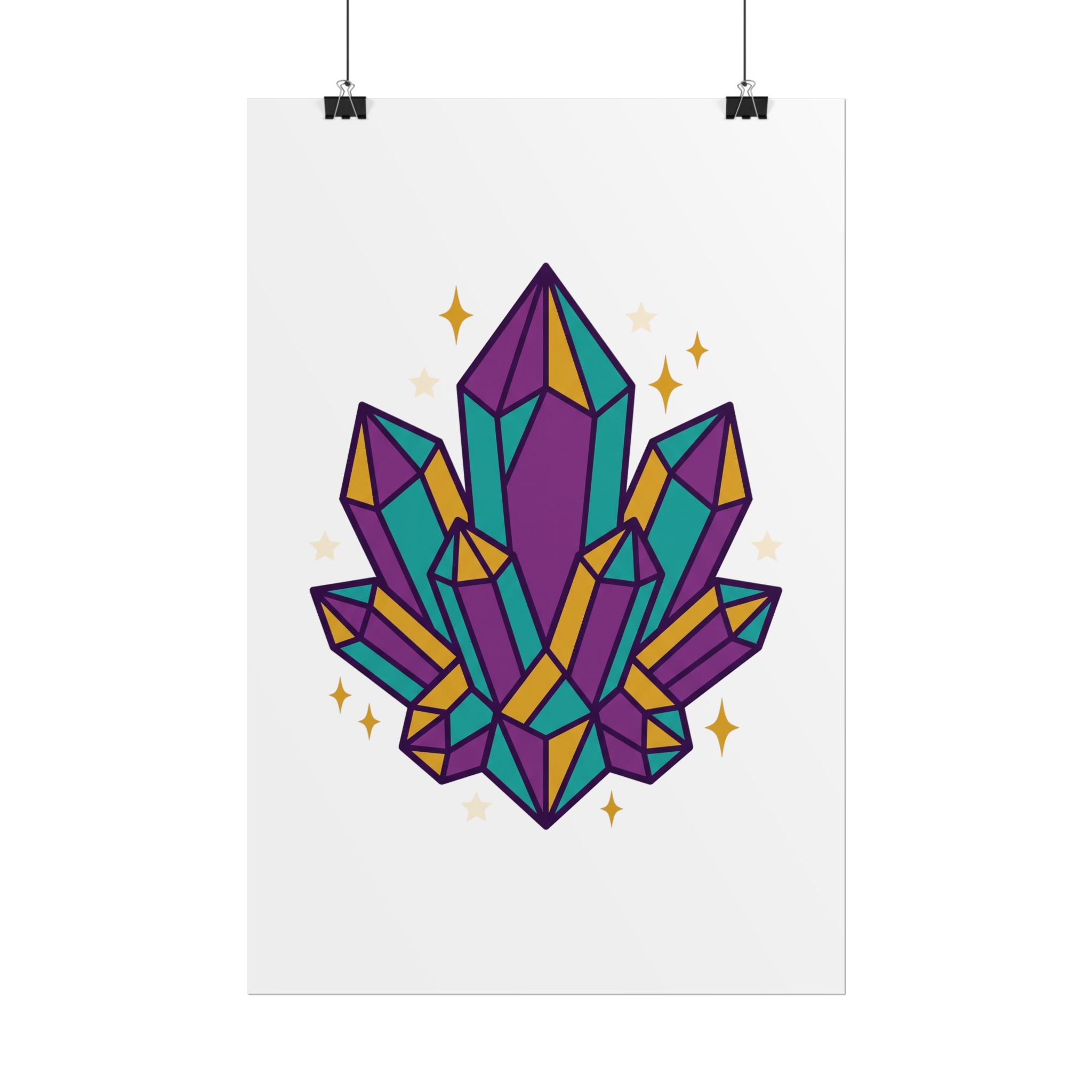 Crystal Cluster Sparkle Poster