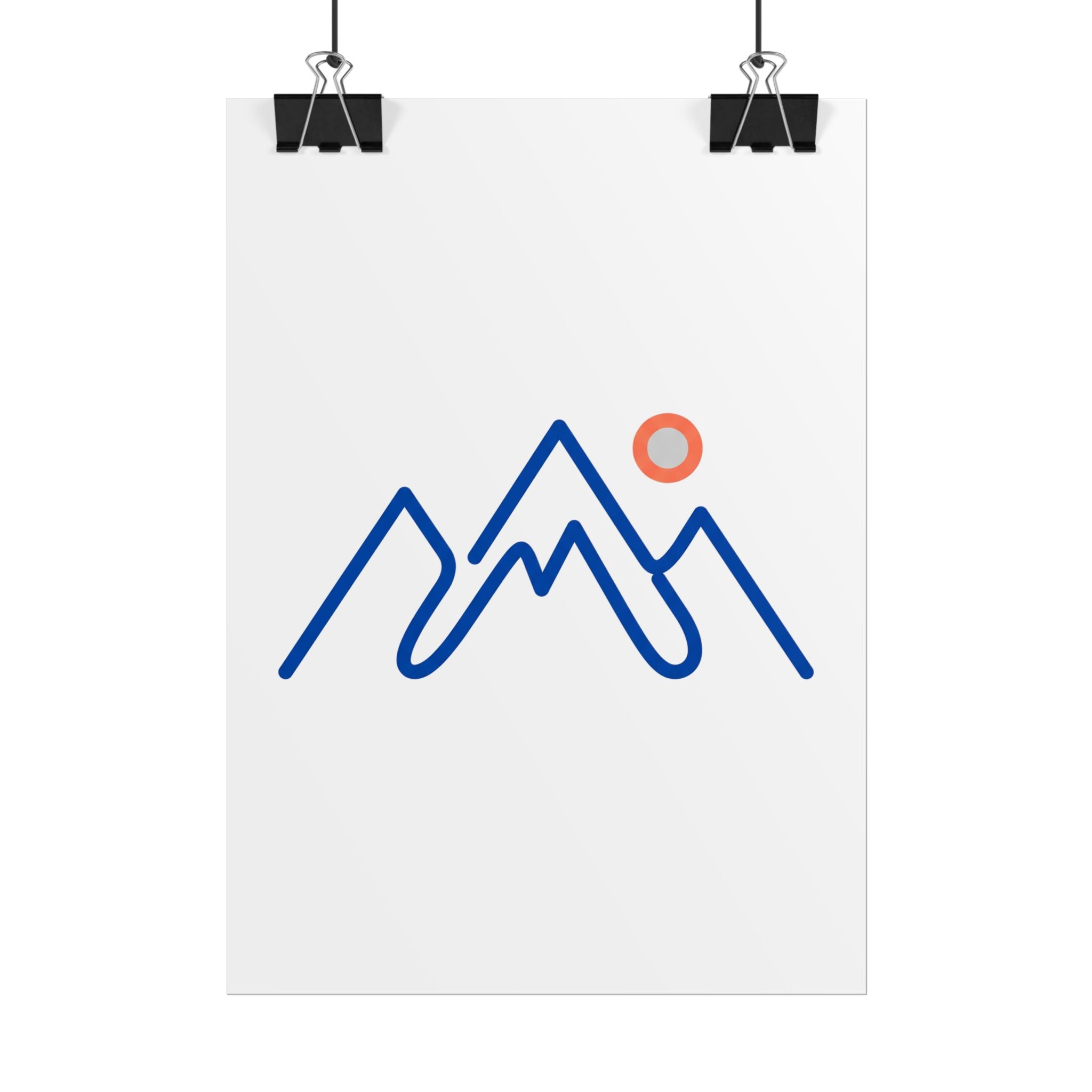 One Line Mountain Poster