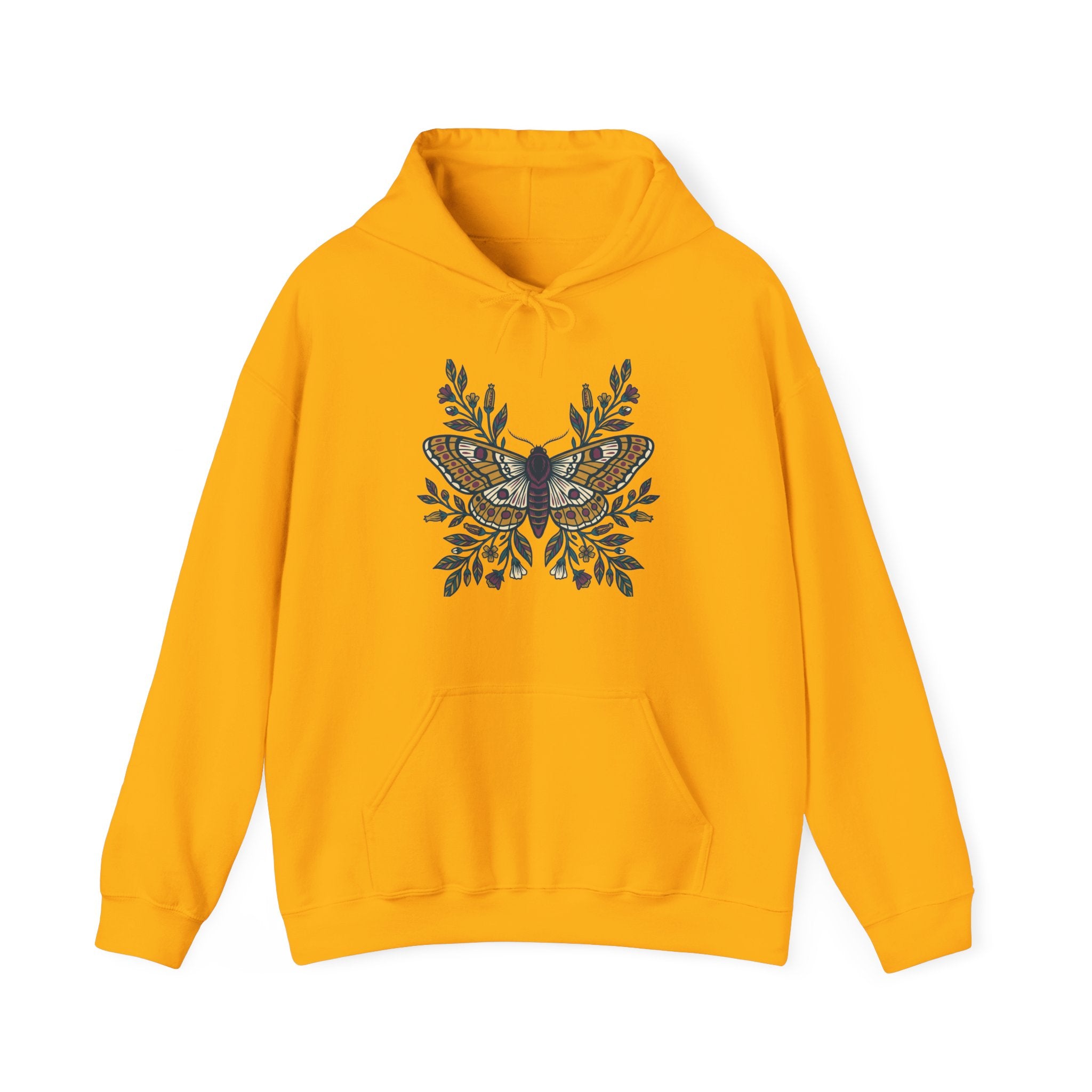 Botanical Moth and Flora Hoodie