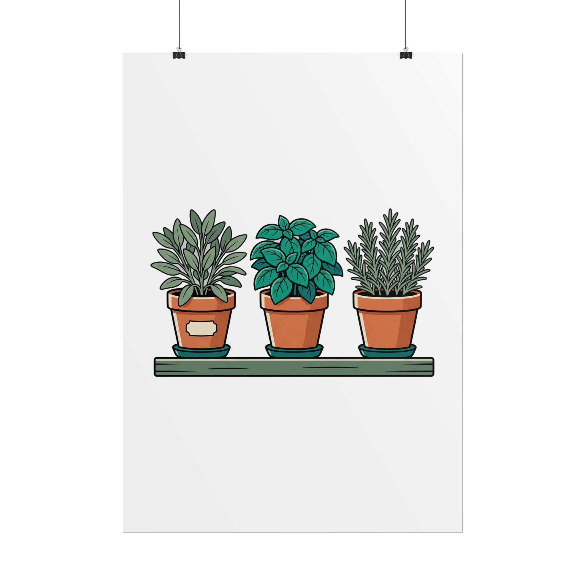 Cottage Window Herbs Poster