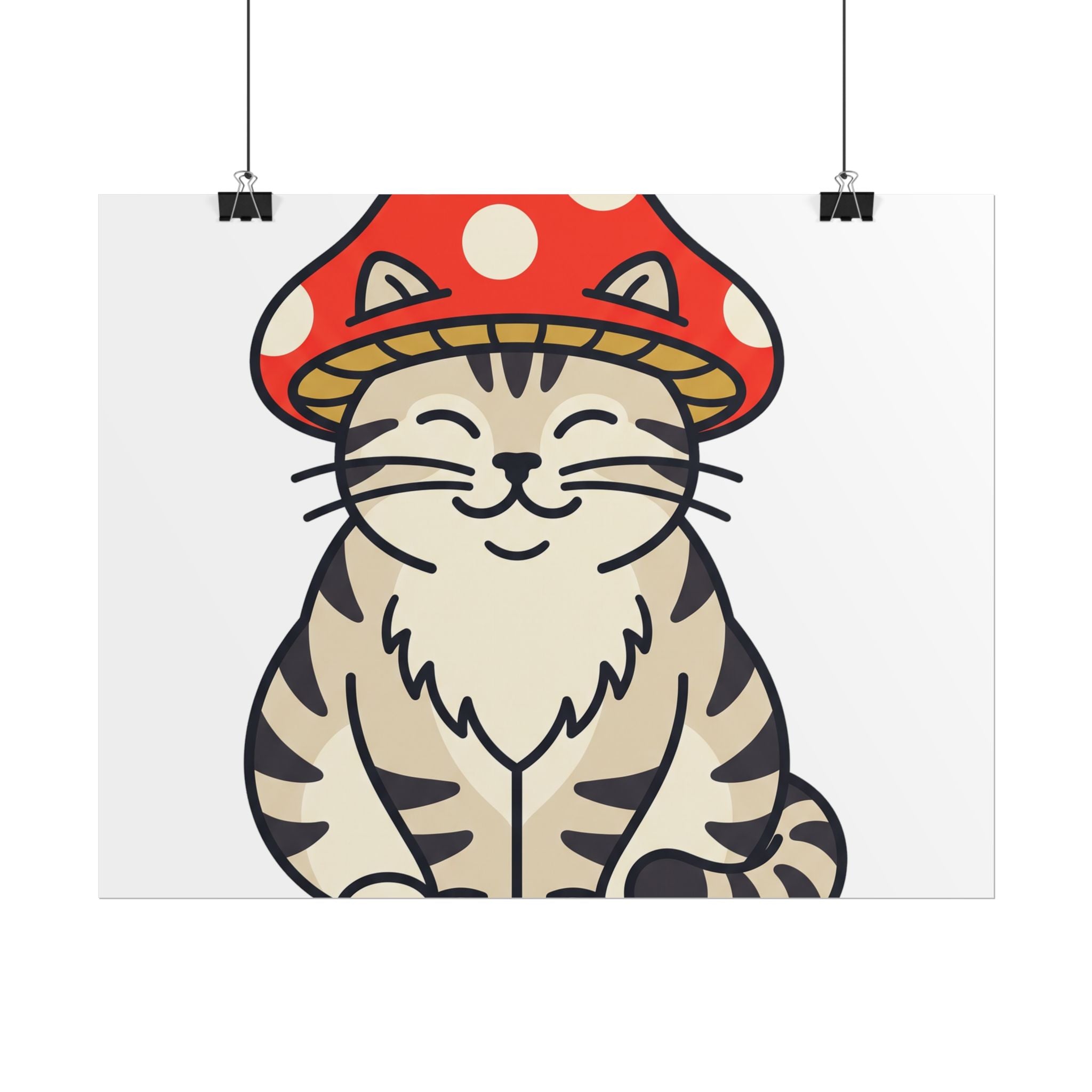 Mushroom Cat Poster