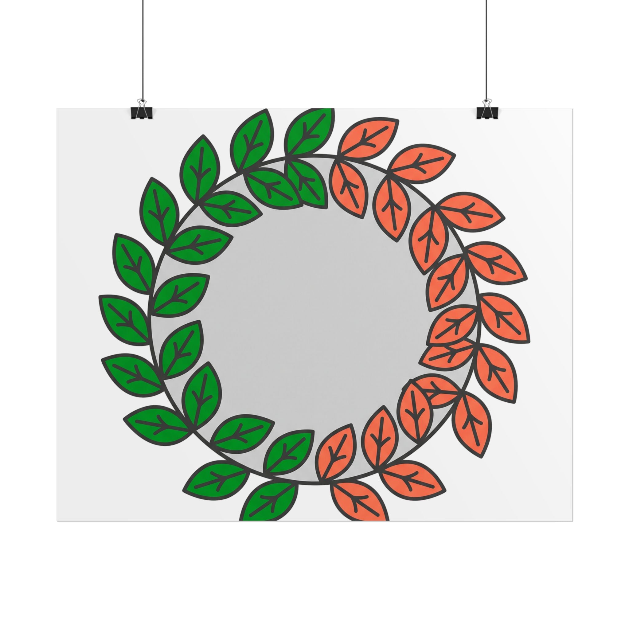 Leaf Wreath Poster