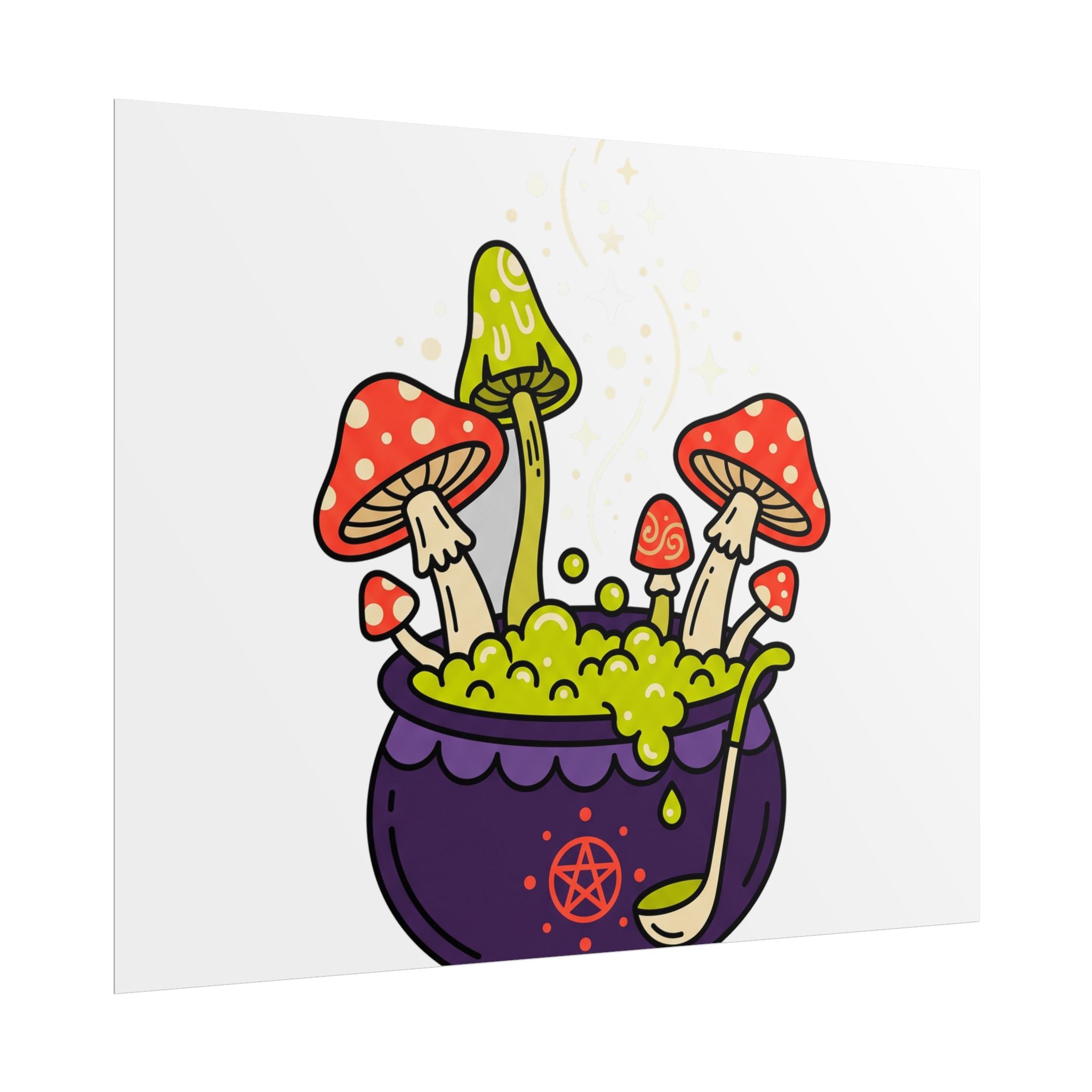 Witchy Mushroom Potion Poster