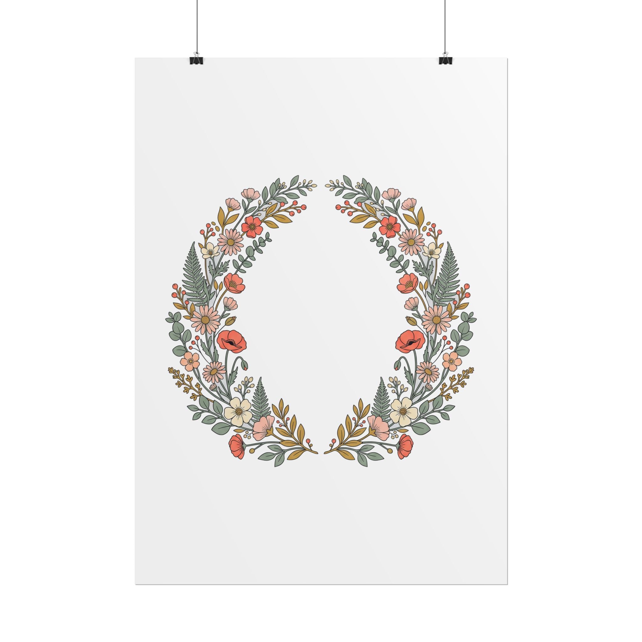 Pressed Flower Arch Poster