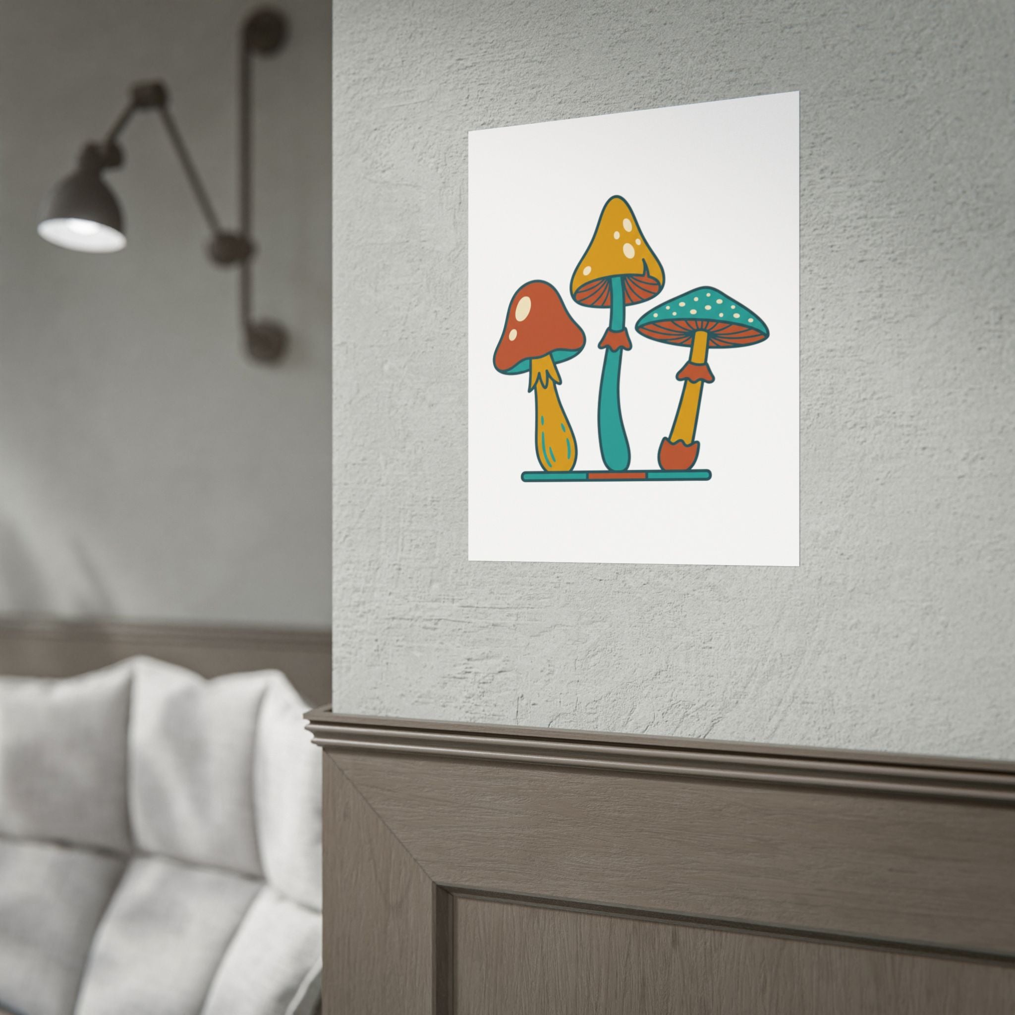 Mushroom Trio Botanical Poster