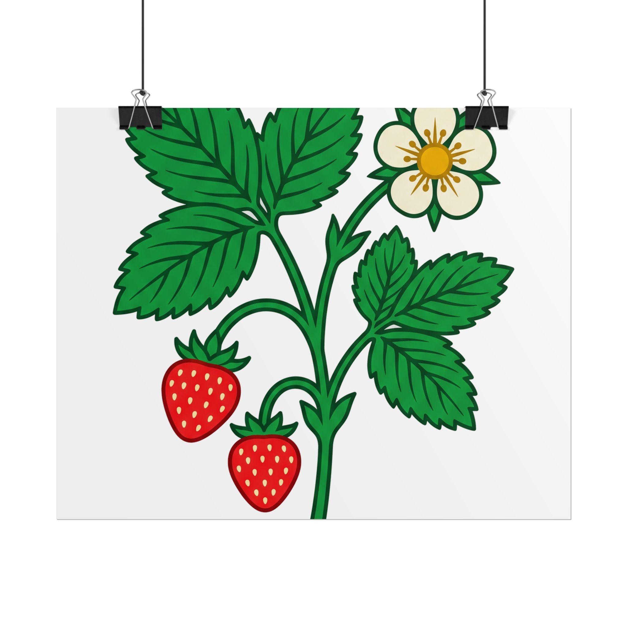 Wild Strawberry Sprig Poster