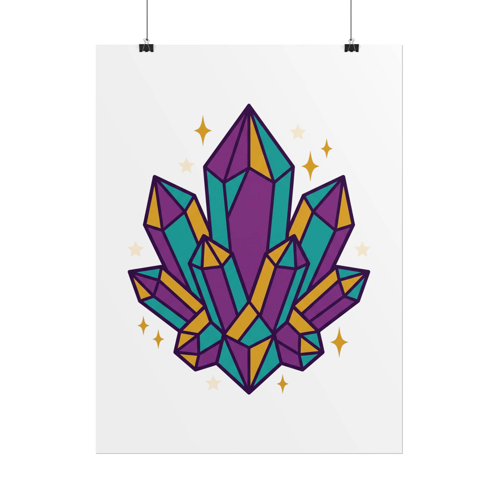 Crystal Cluster Sparkle Poster