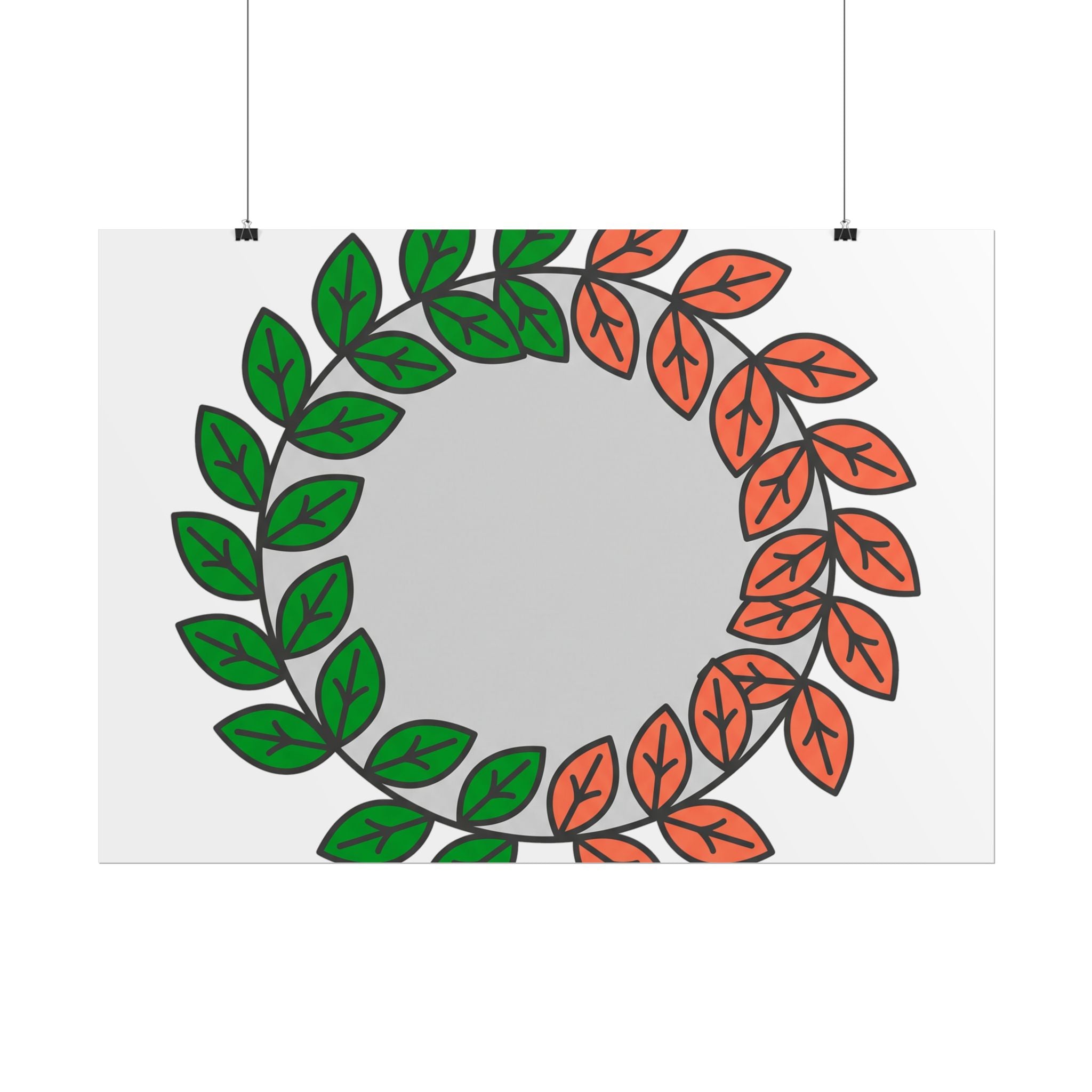 Leaf Wreath Poster