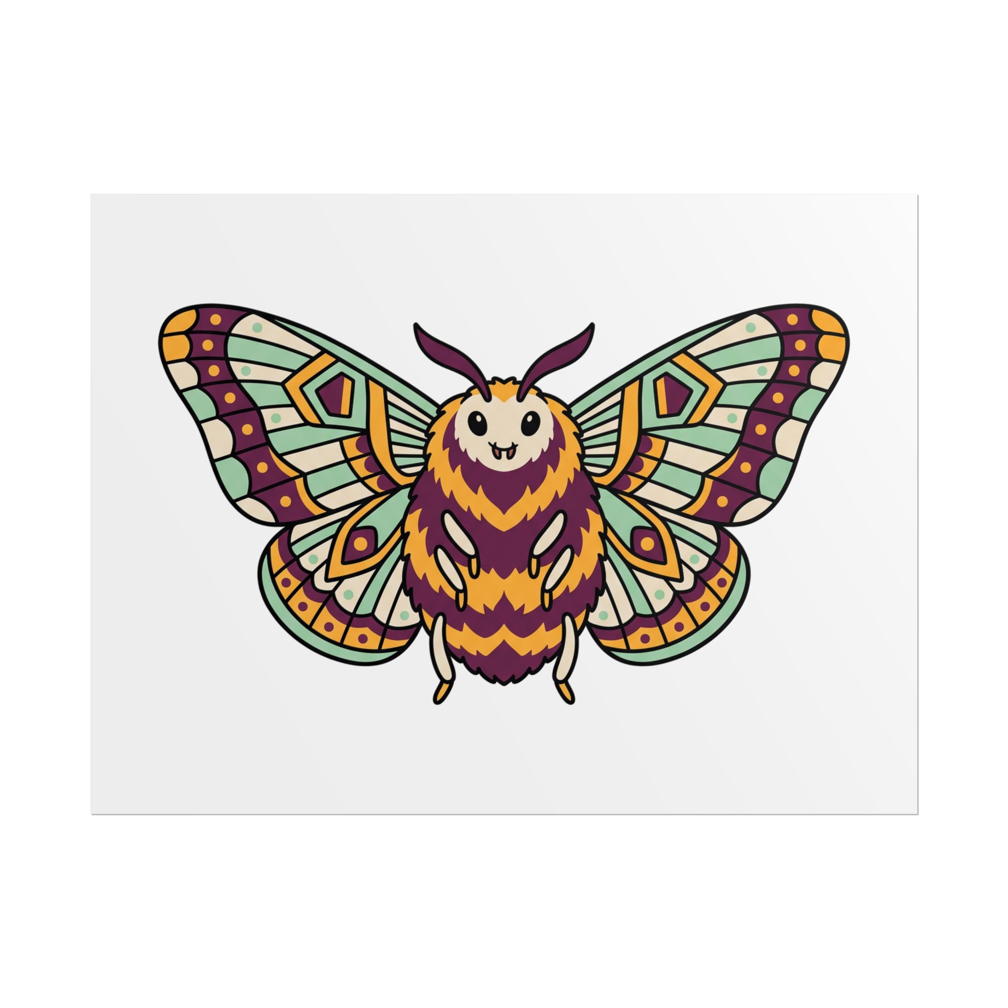 Fuzzy Moth Friend Poster