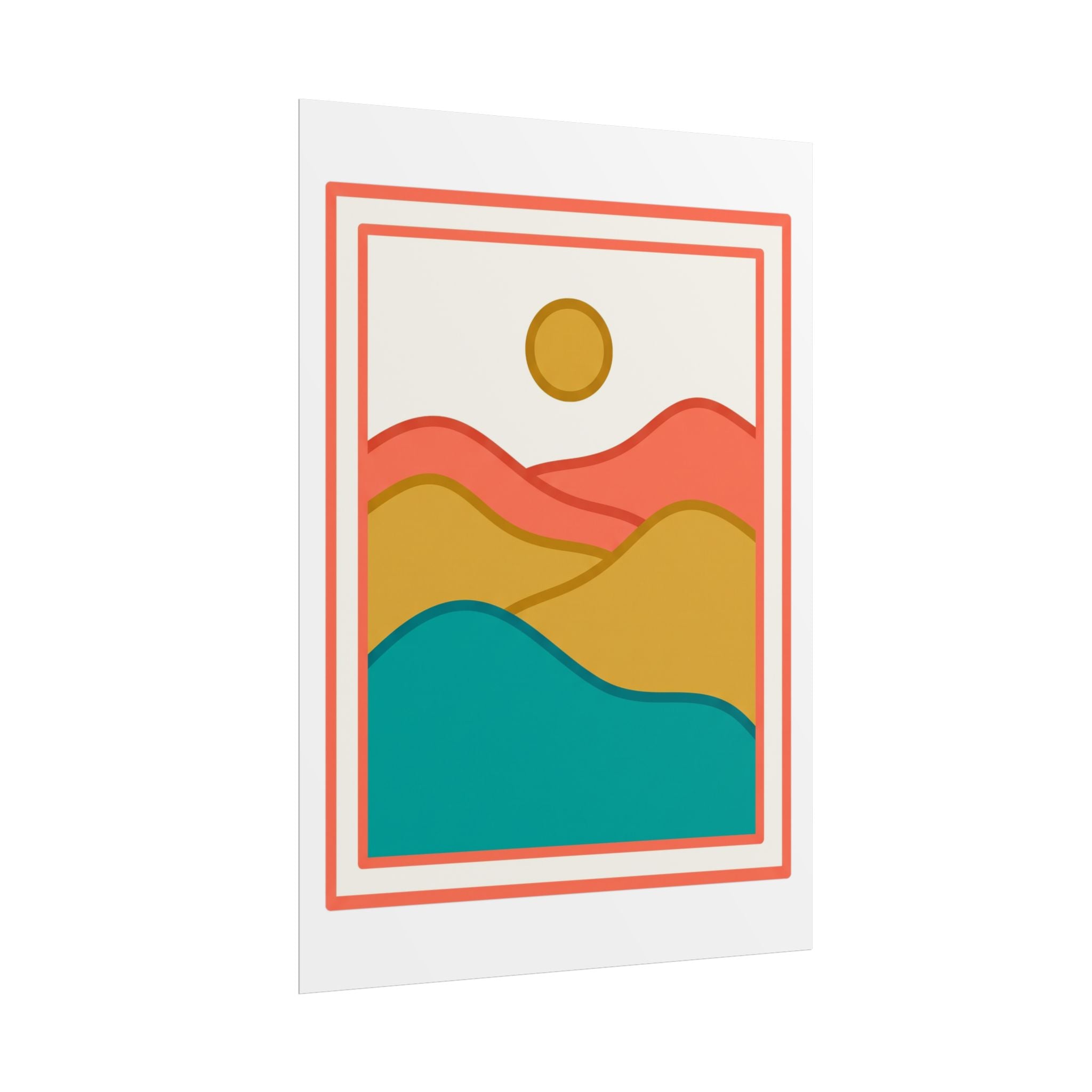 Abstract Sunset Landscape Poster