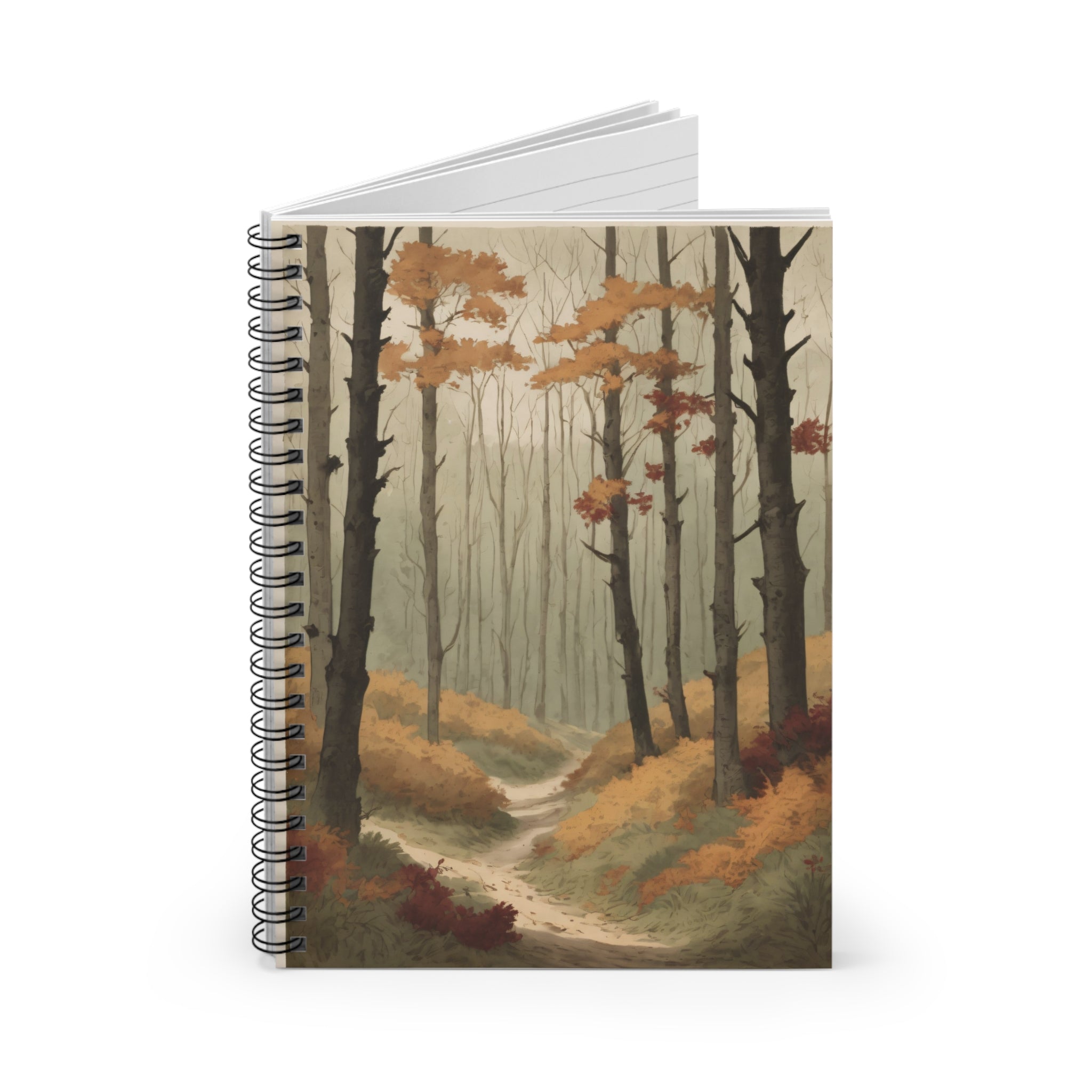 Autumn Forest Spiral Notebook - Ruled Journal for Nature Lovers