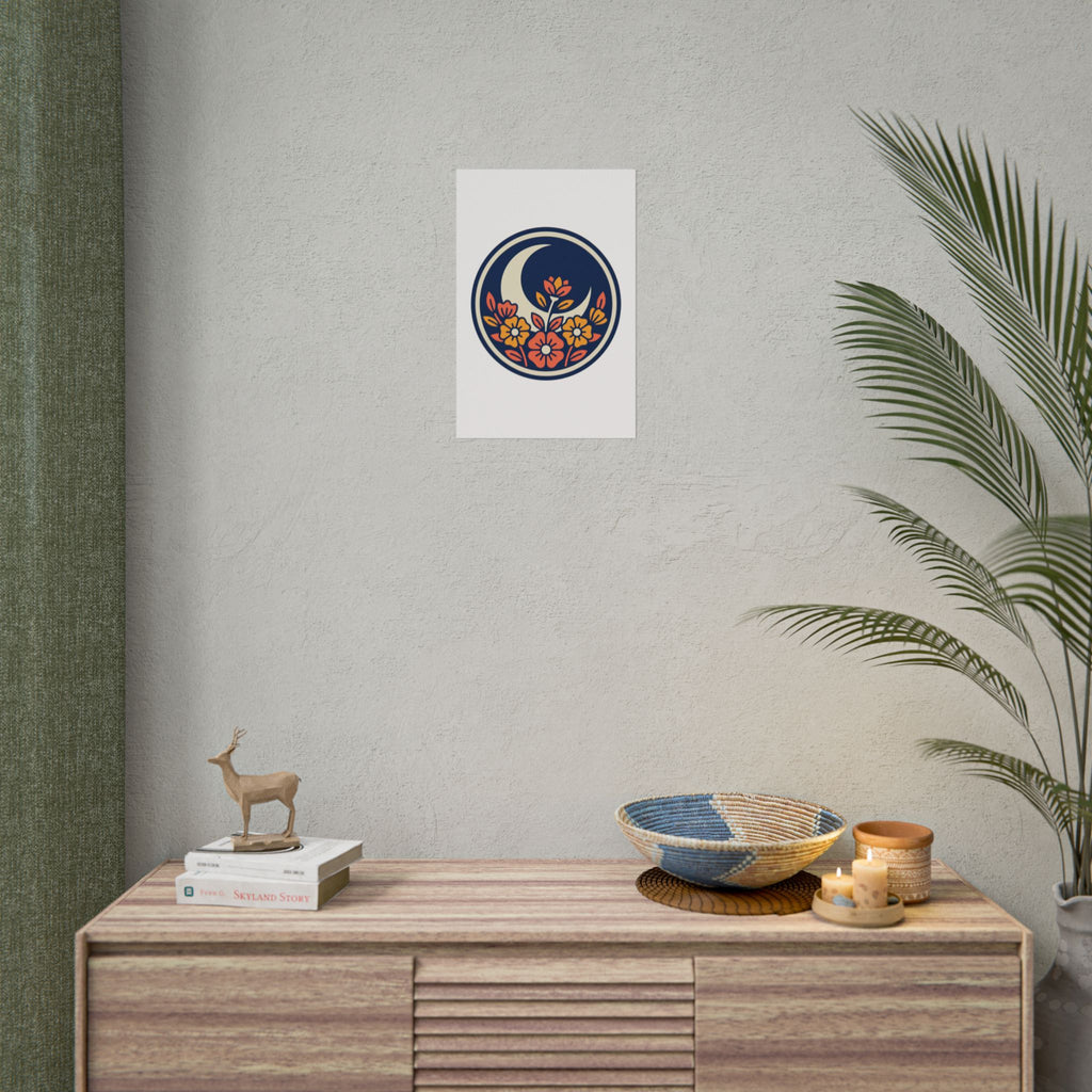 Night Garden Circle Poster