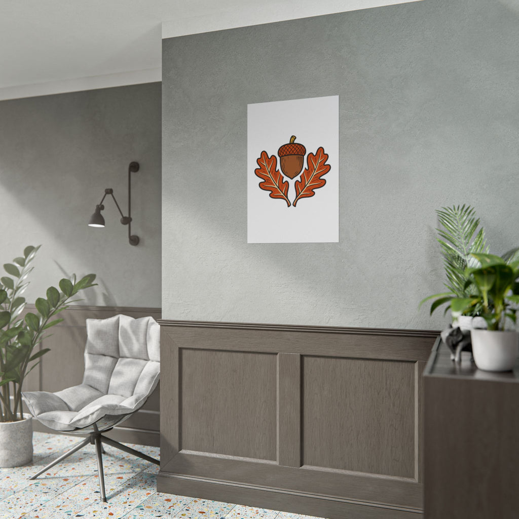 Acorn and Oak Leaf Poster