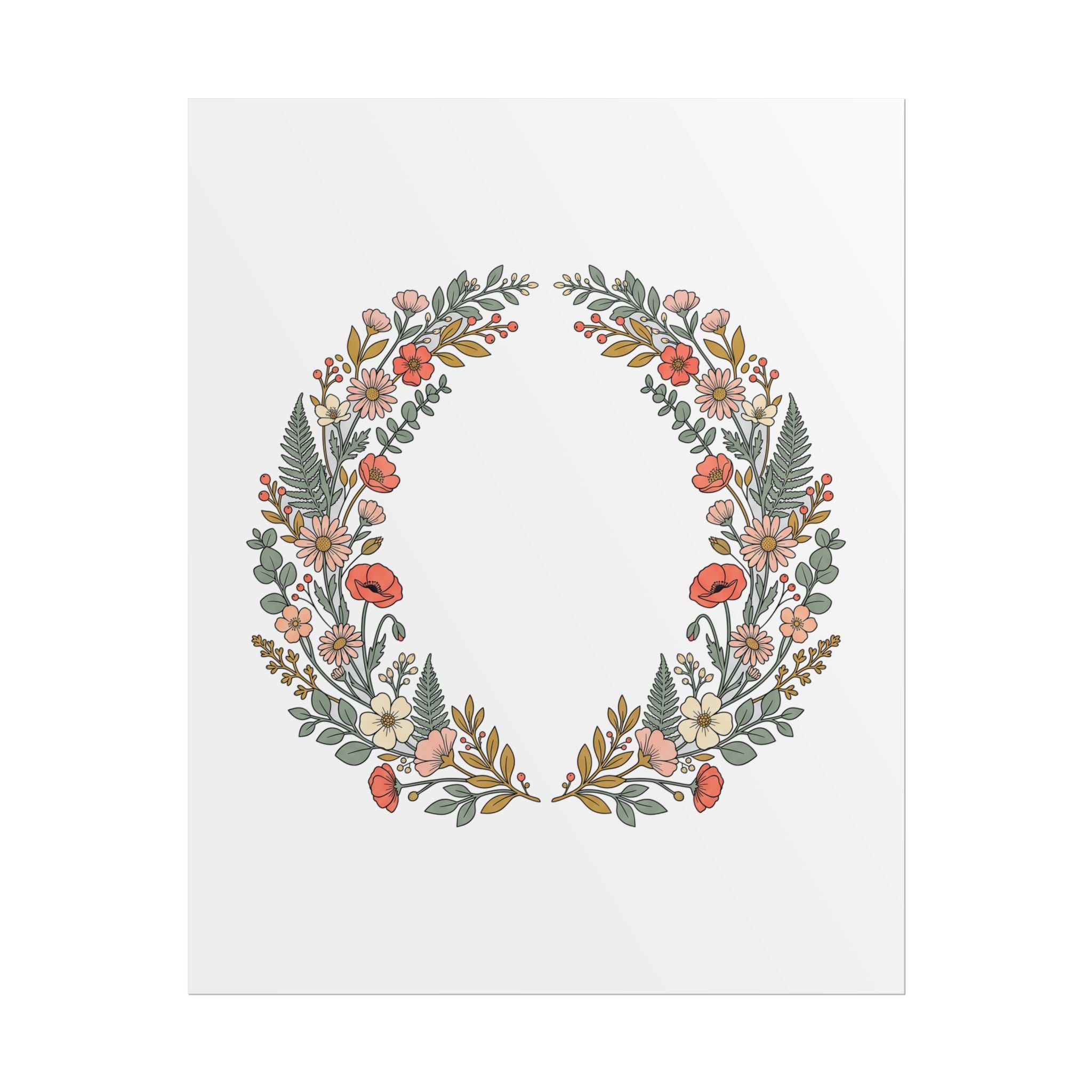 Pressed Flower Arch Poster