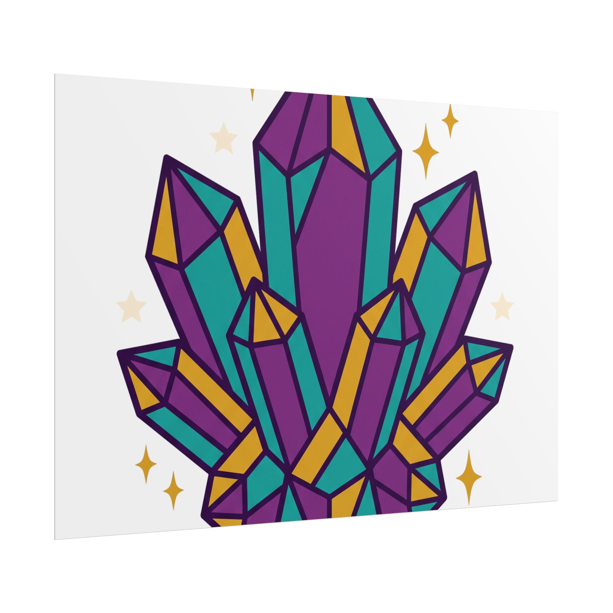 Crystal Cluster Sparkle Poster