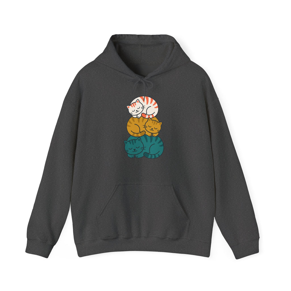Sleepy Cat Stack Hoodie