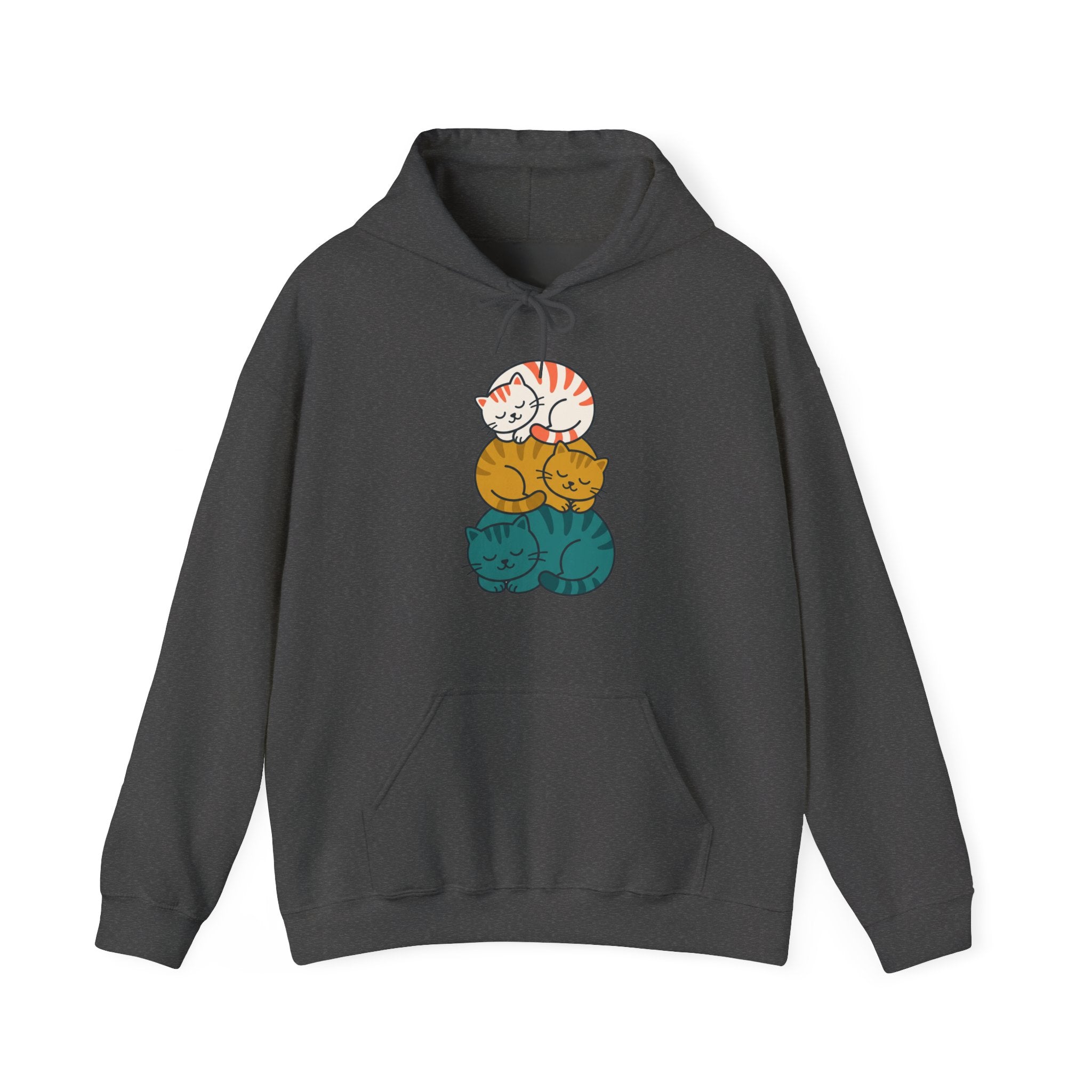 Sleepy Cat Stack Hoodie