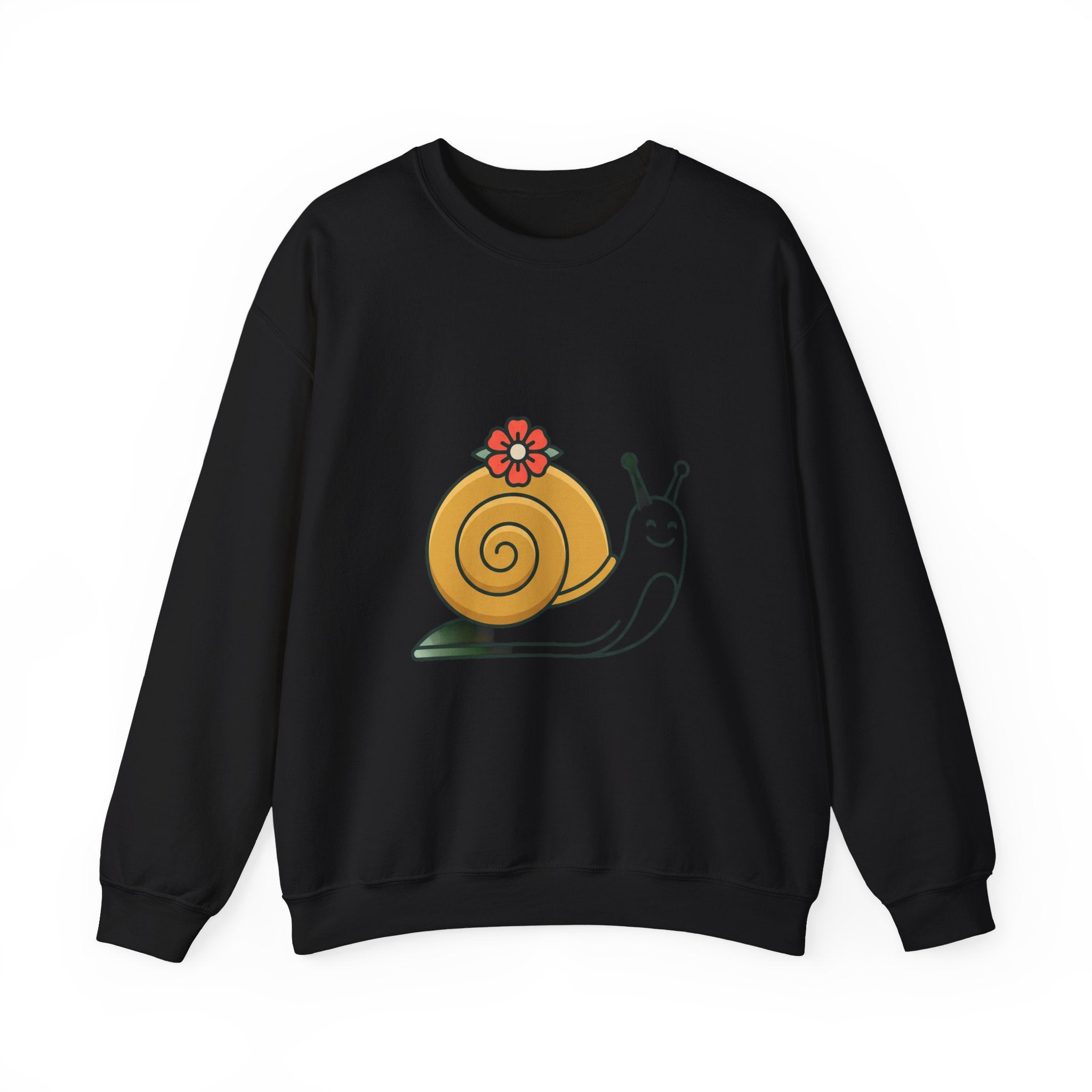 Cute Snail Graphic Sweatshirt – Floral Shell Cozy Crewneck