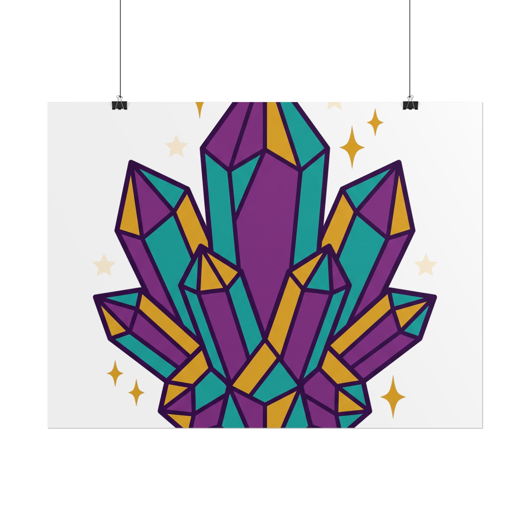 Crystal Cluster Sparkle Poster