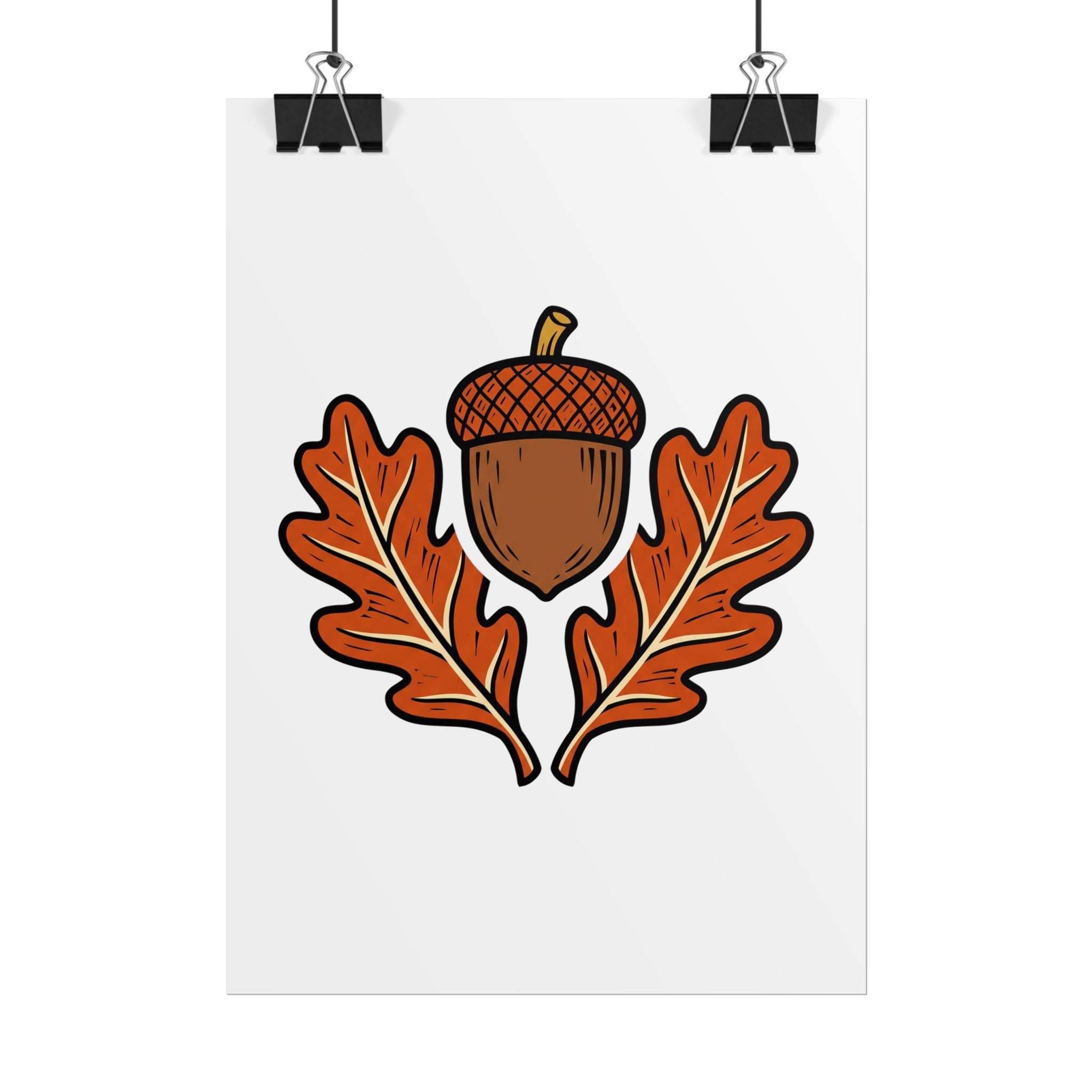Acorn and Oak Leaf Poster