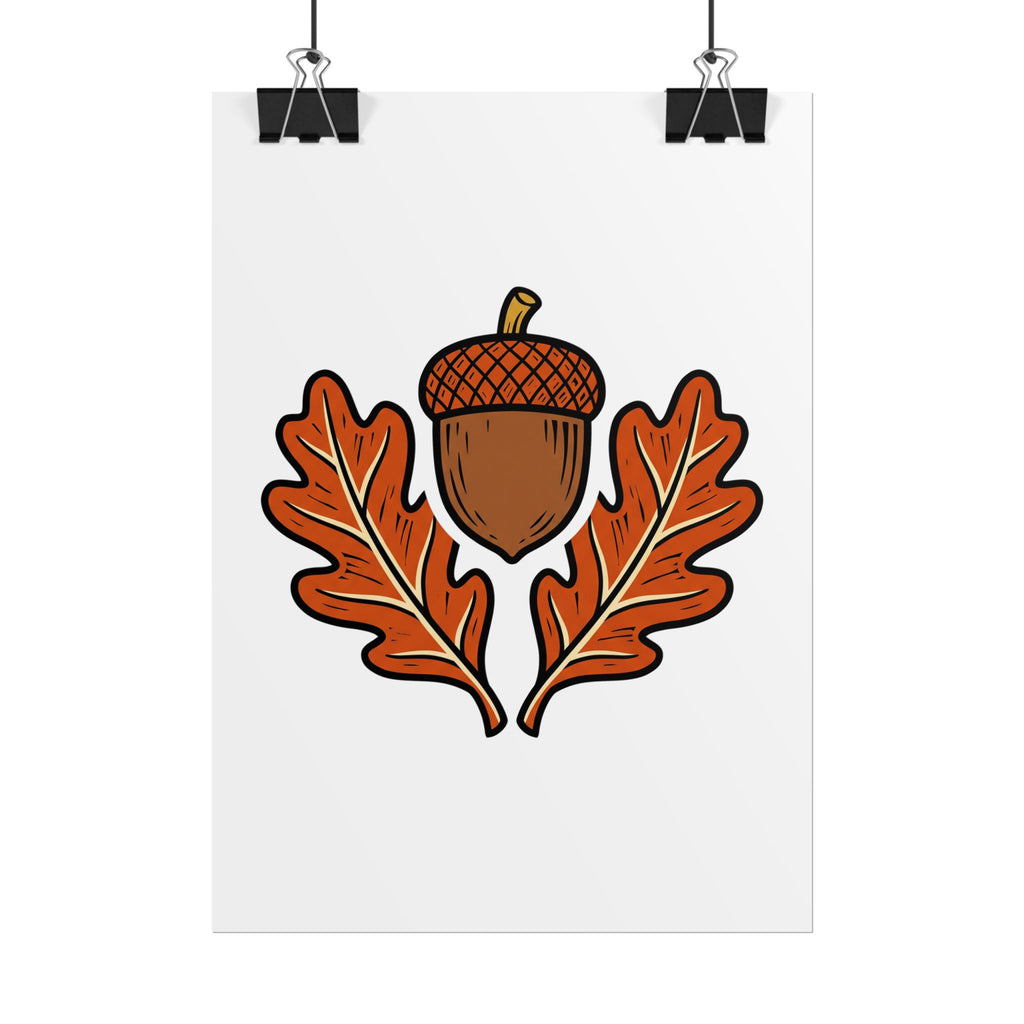 Acorn and Oak Leaf Poster