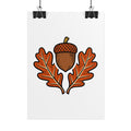 Acorn and Oak Leaf Poster