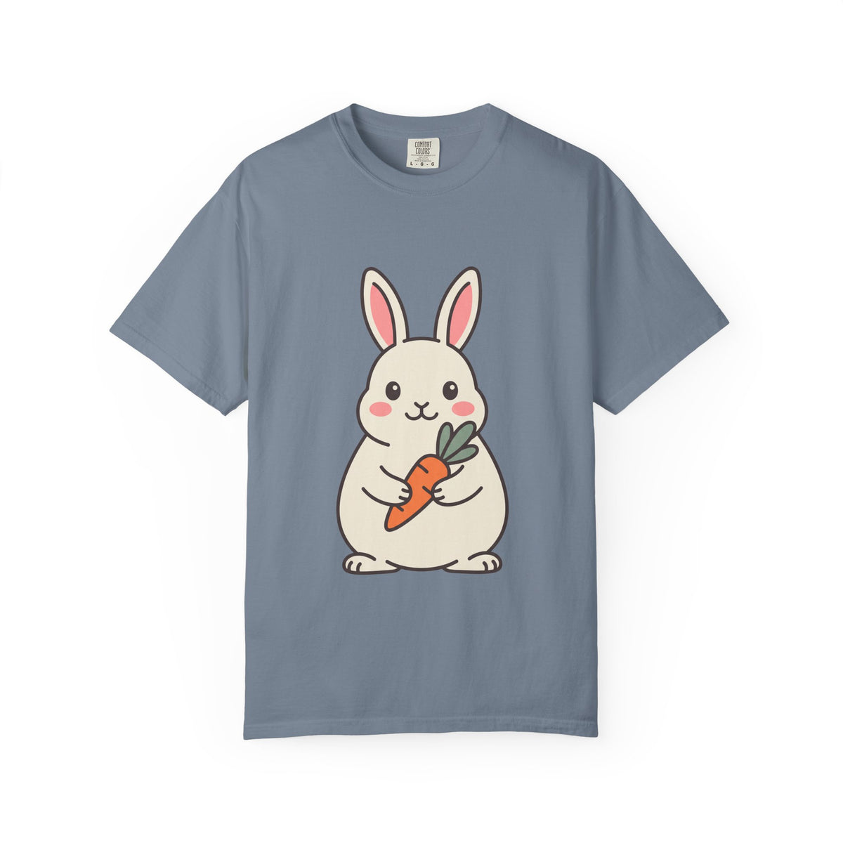 Bunny with Carrot Tee, Cute Cottagecore Garden Rabbit Shirt