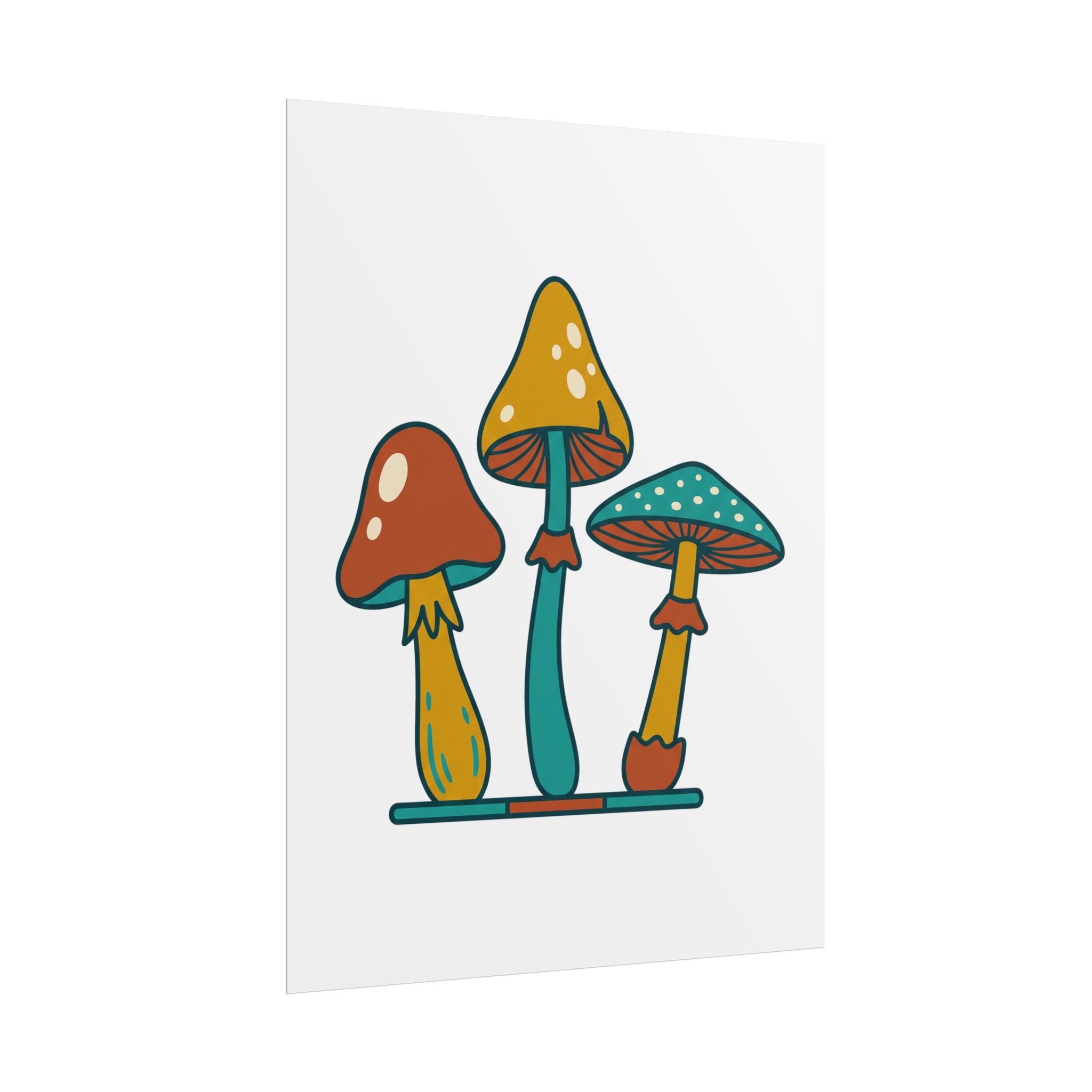 Mushroom Trio Botanical Poster
