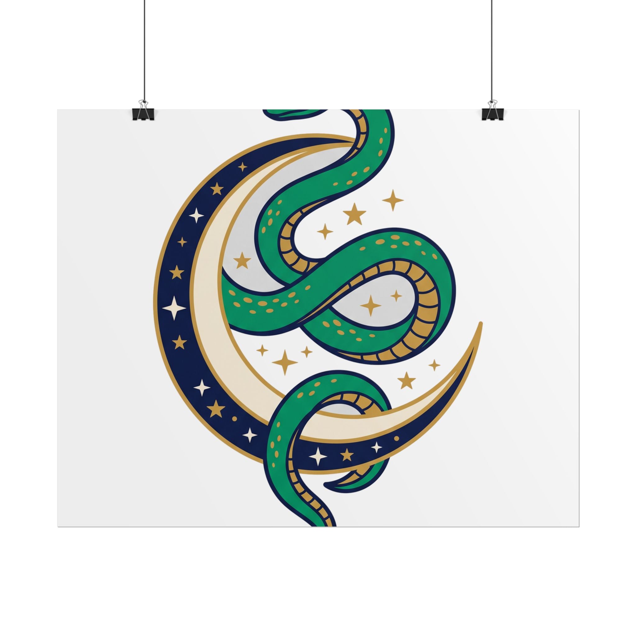 Celestial Snake Moon Poster