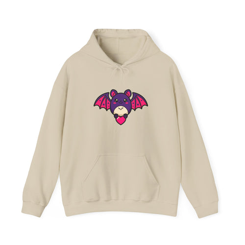 Bat with Tiny Heart Hoodie