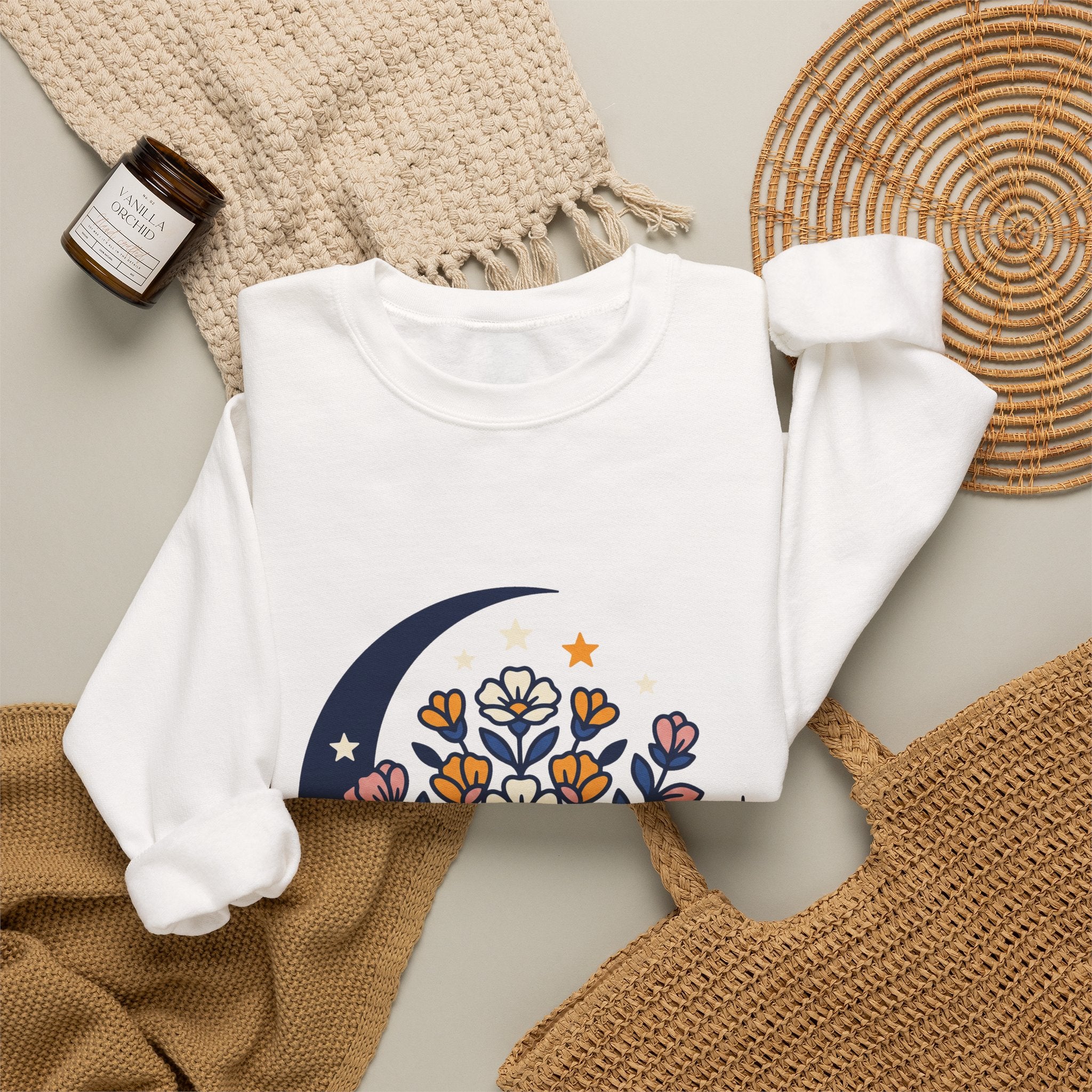 Moonflower Crescent Crewneck