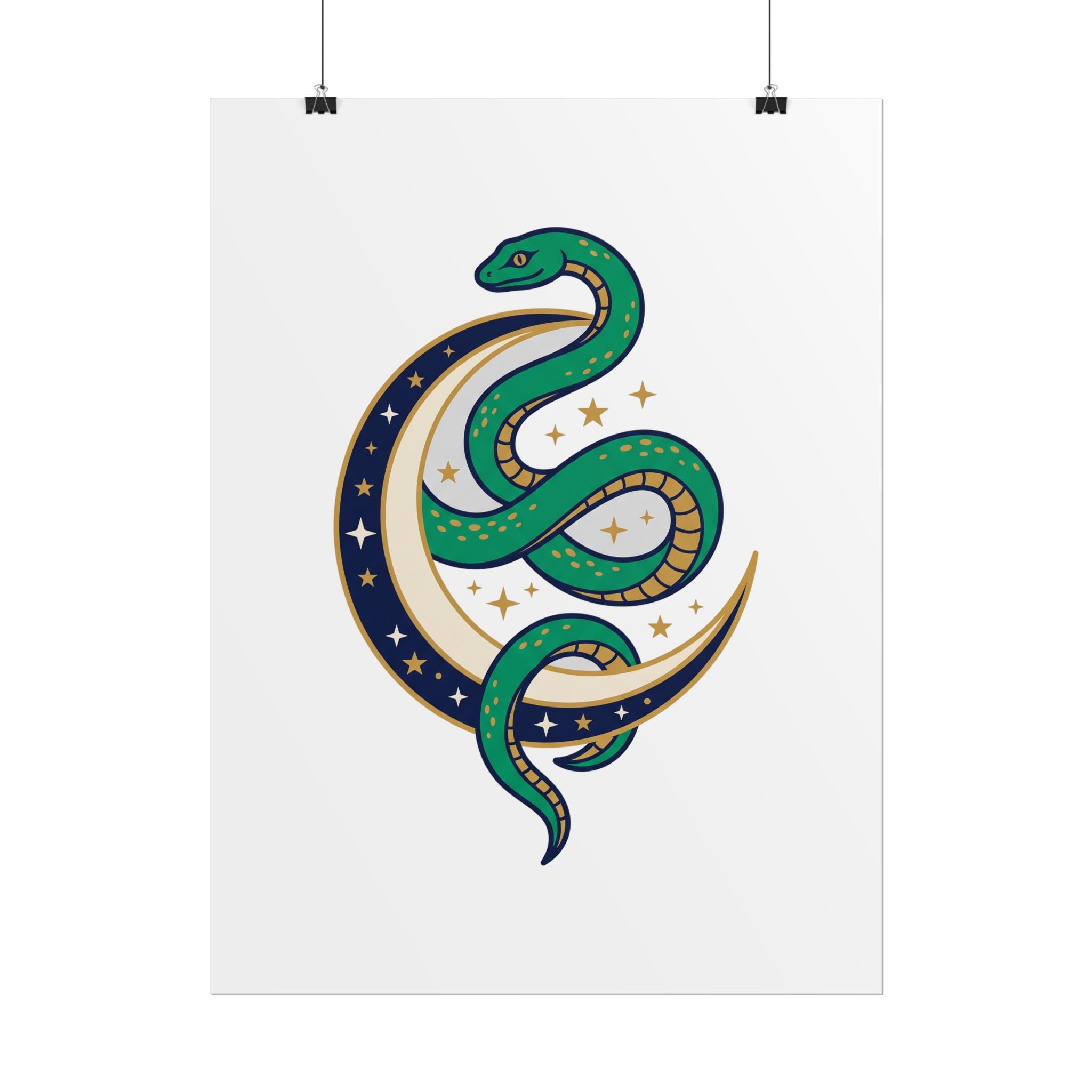 Celestial Snake Moon Poster