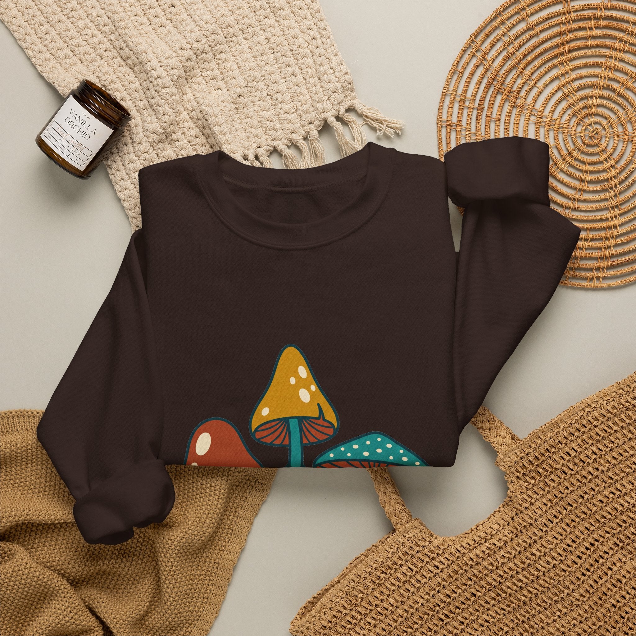 Mushroom Trio Botanical Crewneck