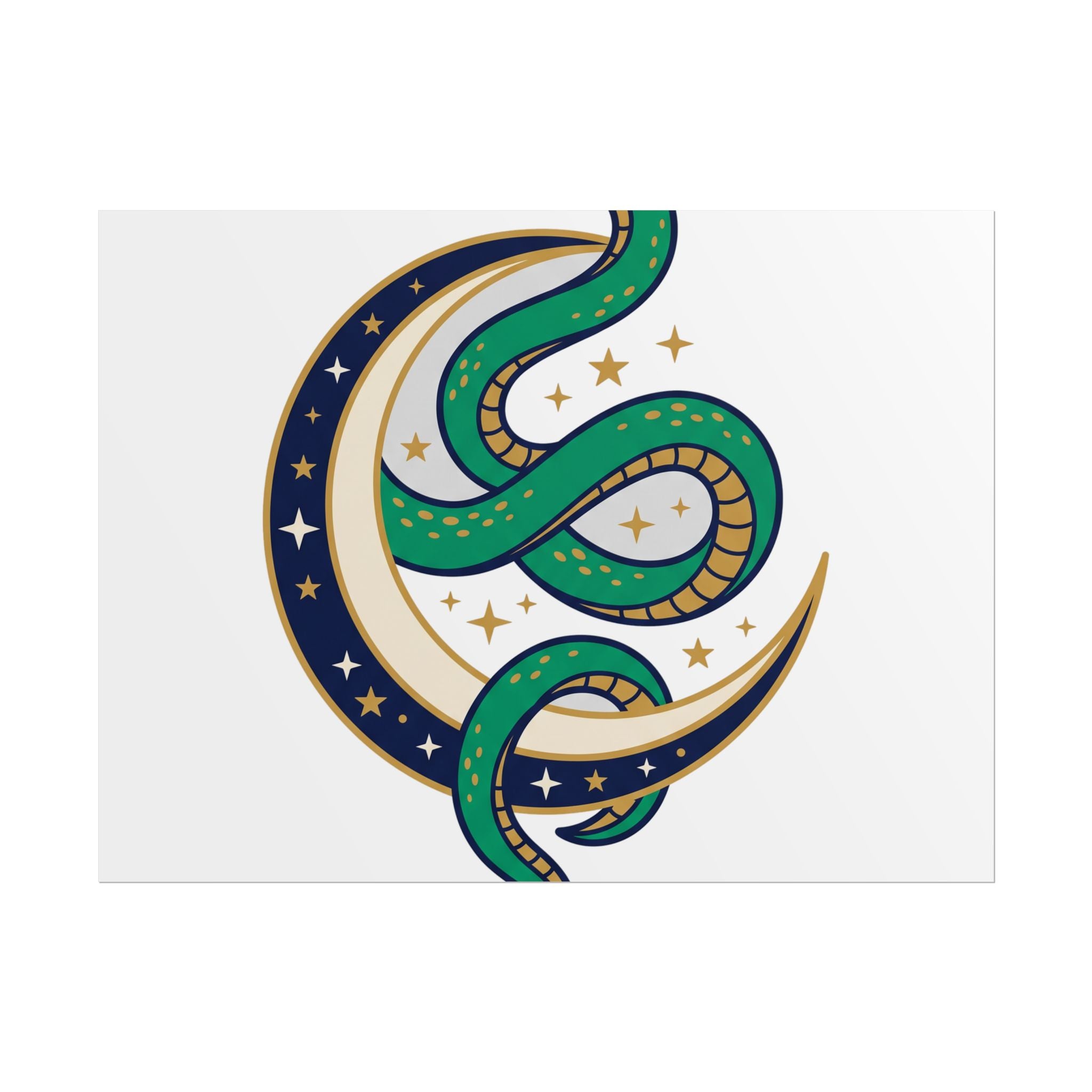 Celestial Snake Moon Poster